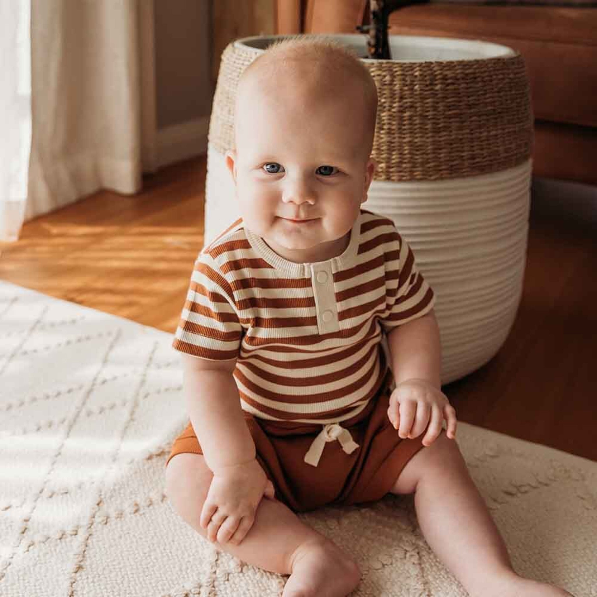 Baby Bodysuits Biscuit Stripe