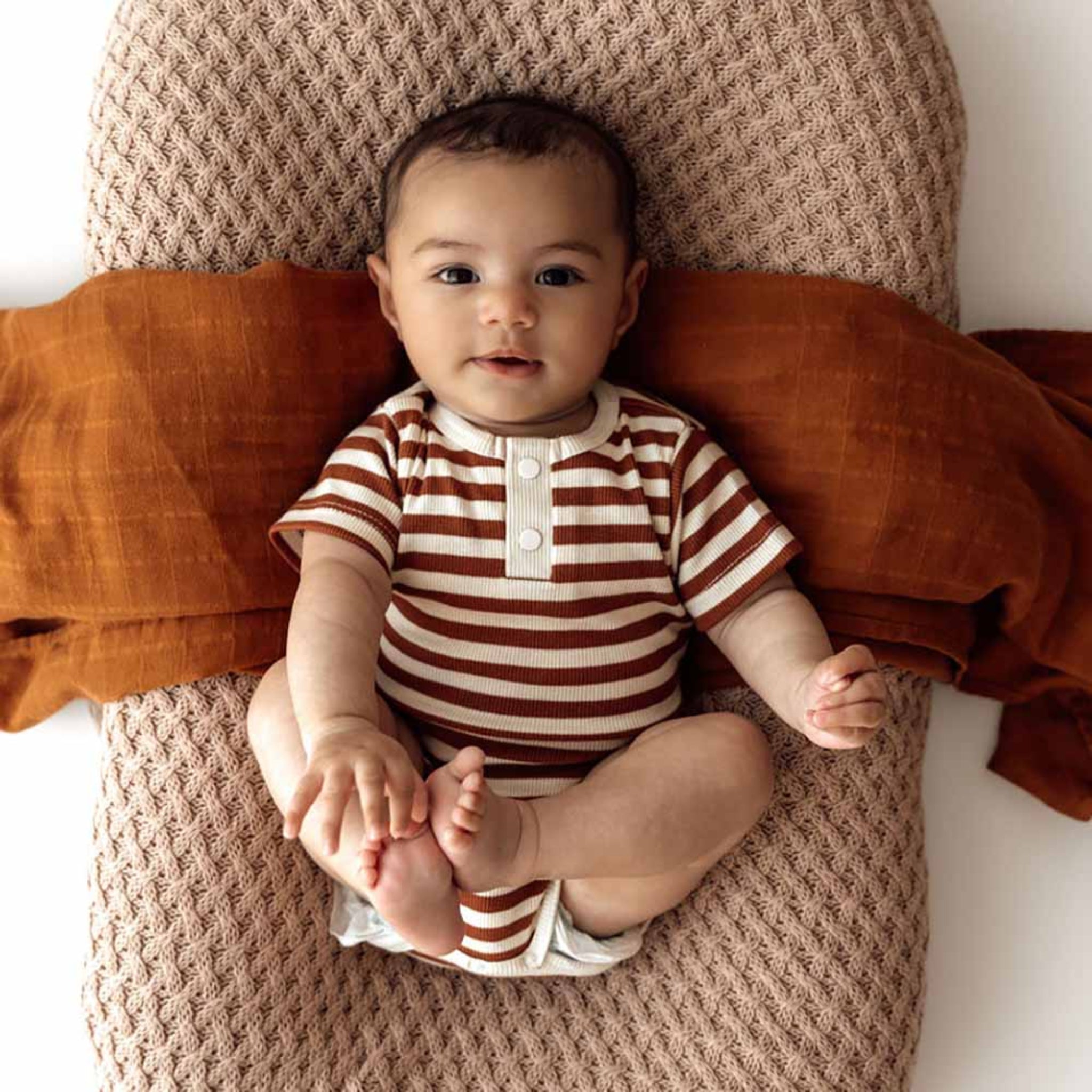 Baby Bodysuits Biscuit Stripe