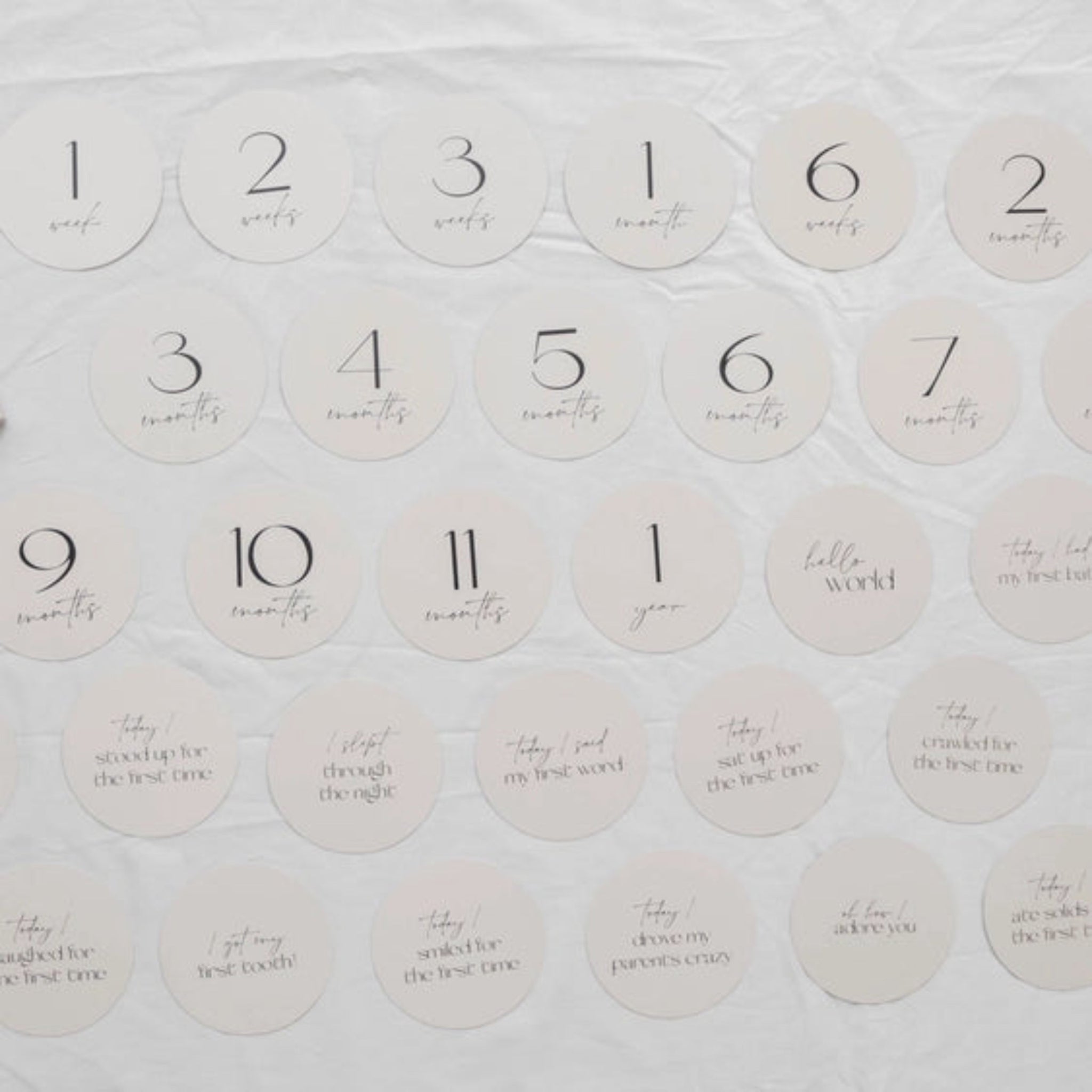  Baby Milestone Cards
