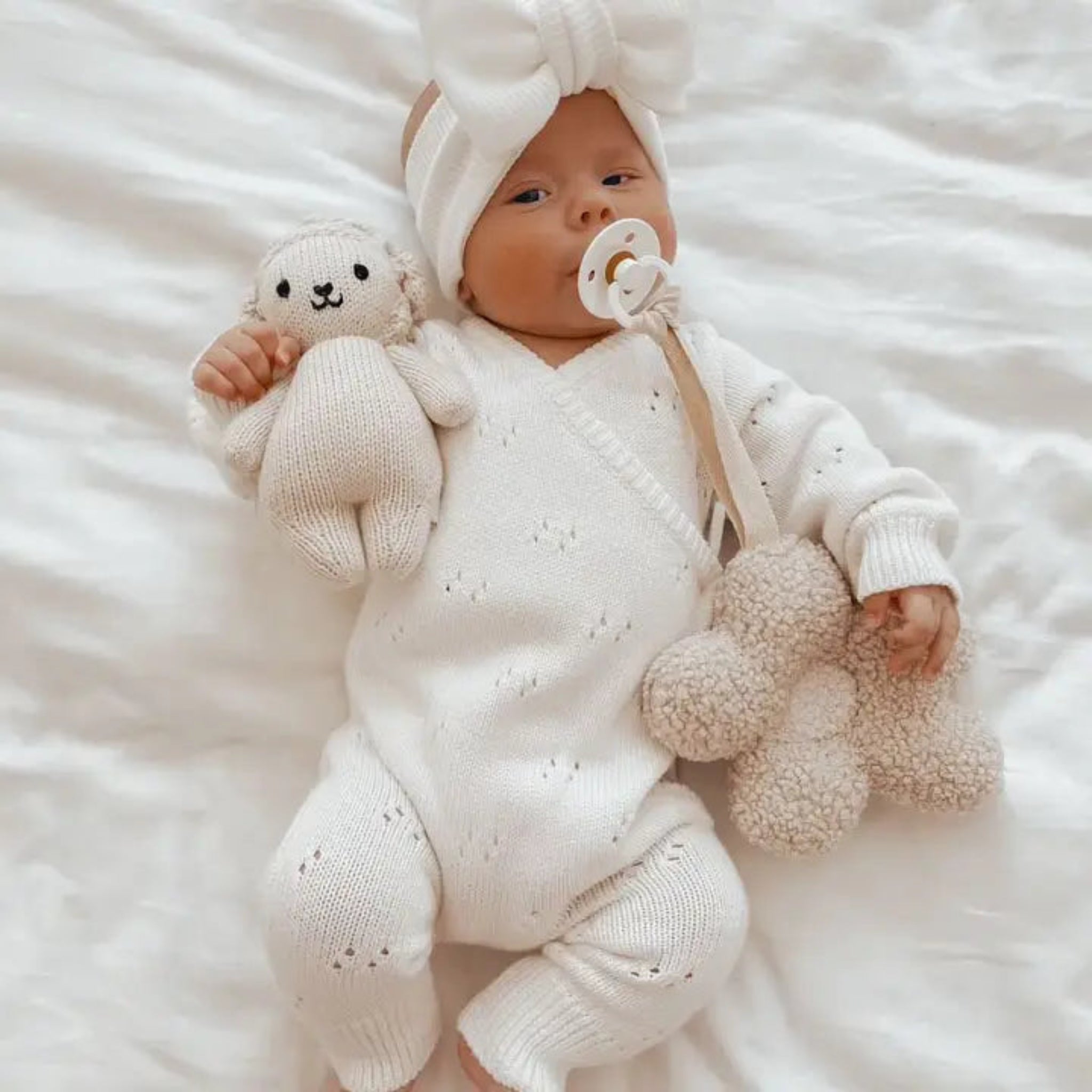 Baby Romper Knitted Milk