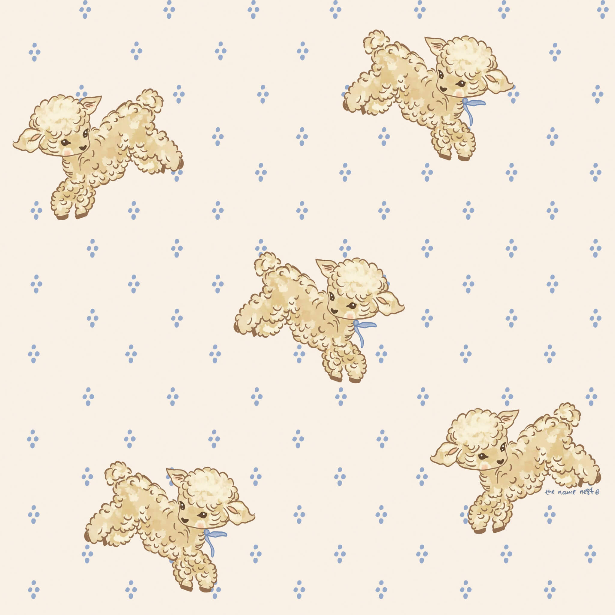 Baby Swaddle Wrap Lamb Print Soft Lightweight Baby Swaddle