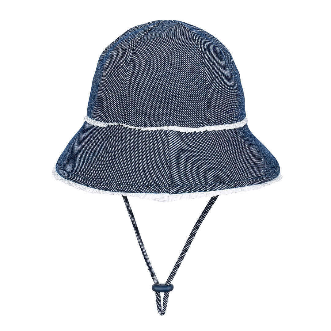 Baby Toddler Bucket Hat Denim Ruffle Trim