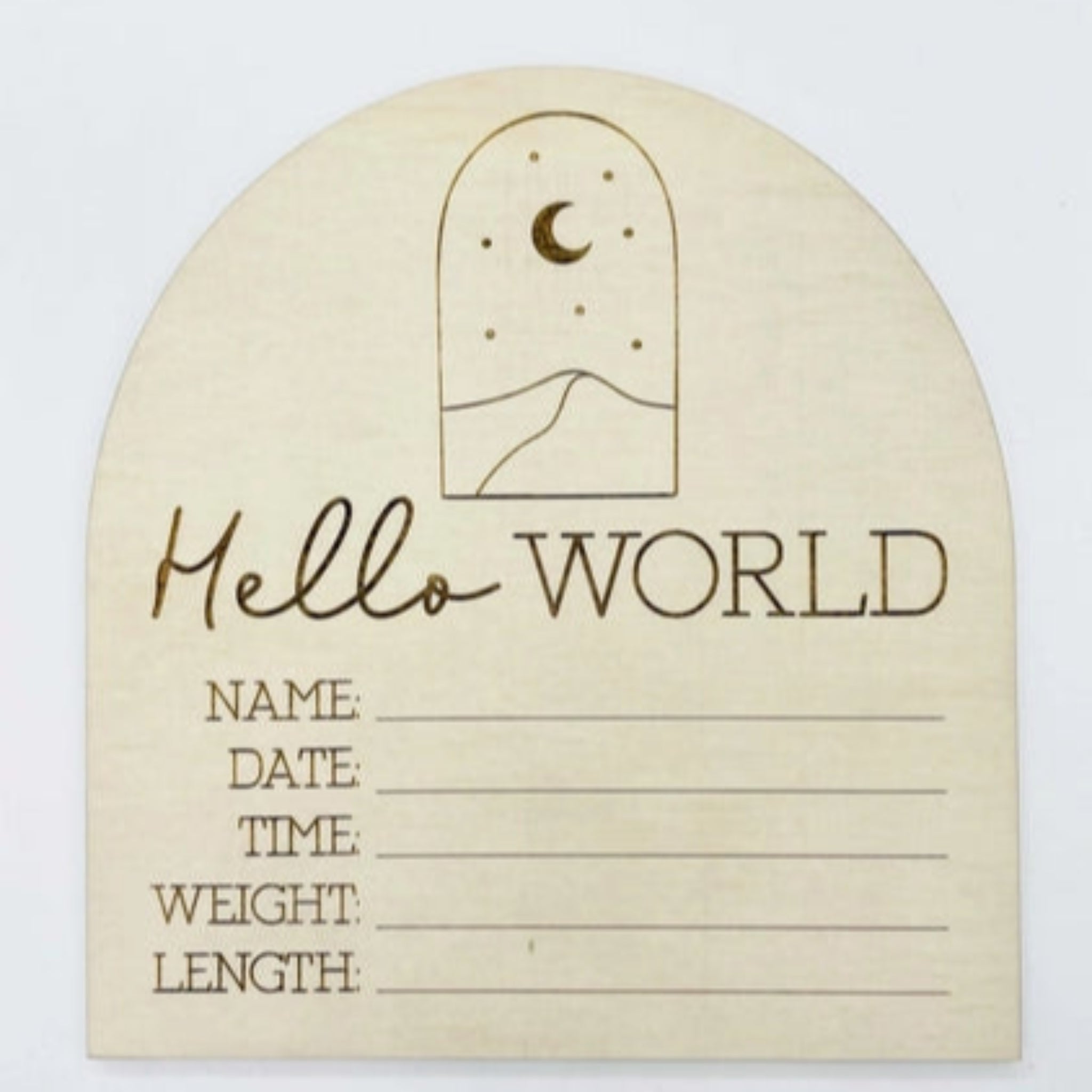 Birth Announcement Disc 'Moon'