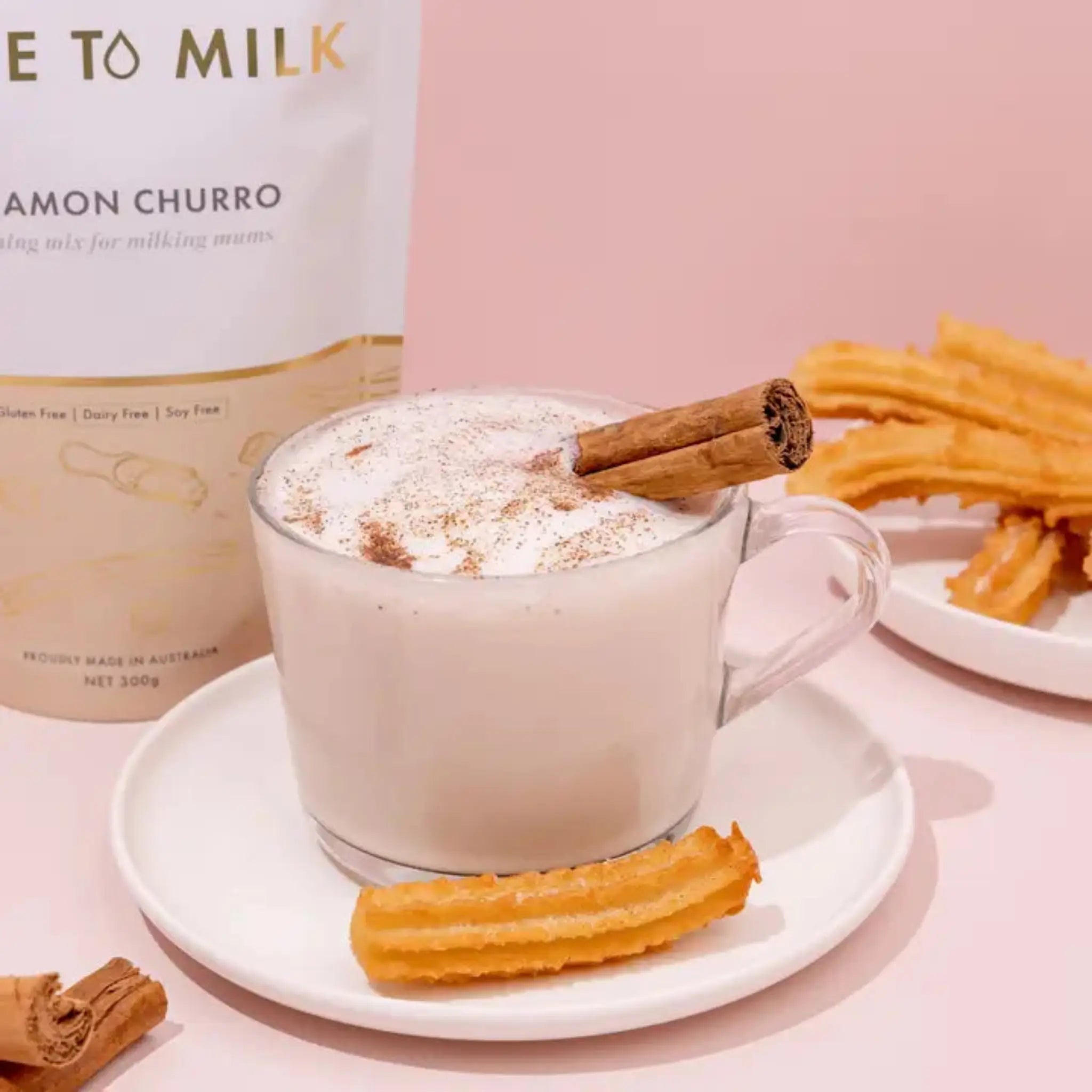  Cinnamon Churro Lactation Blend – Creamy, Milk-Boosting Drink 