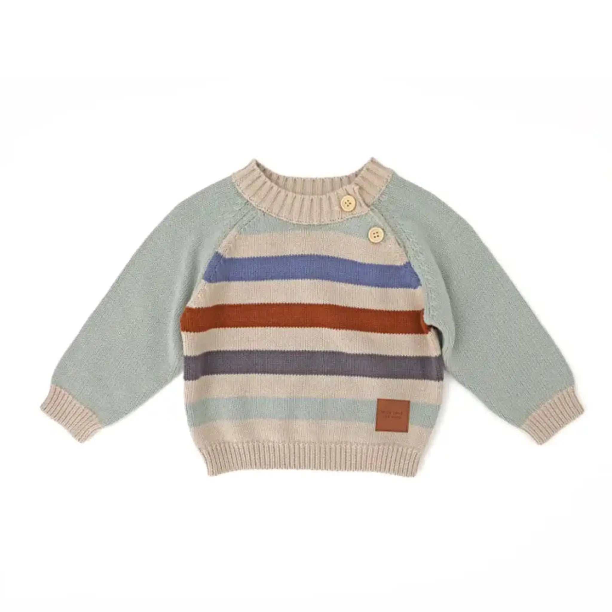 Cotton Striped Knitted Baby Boy Jumper 