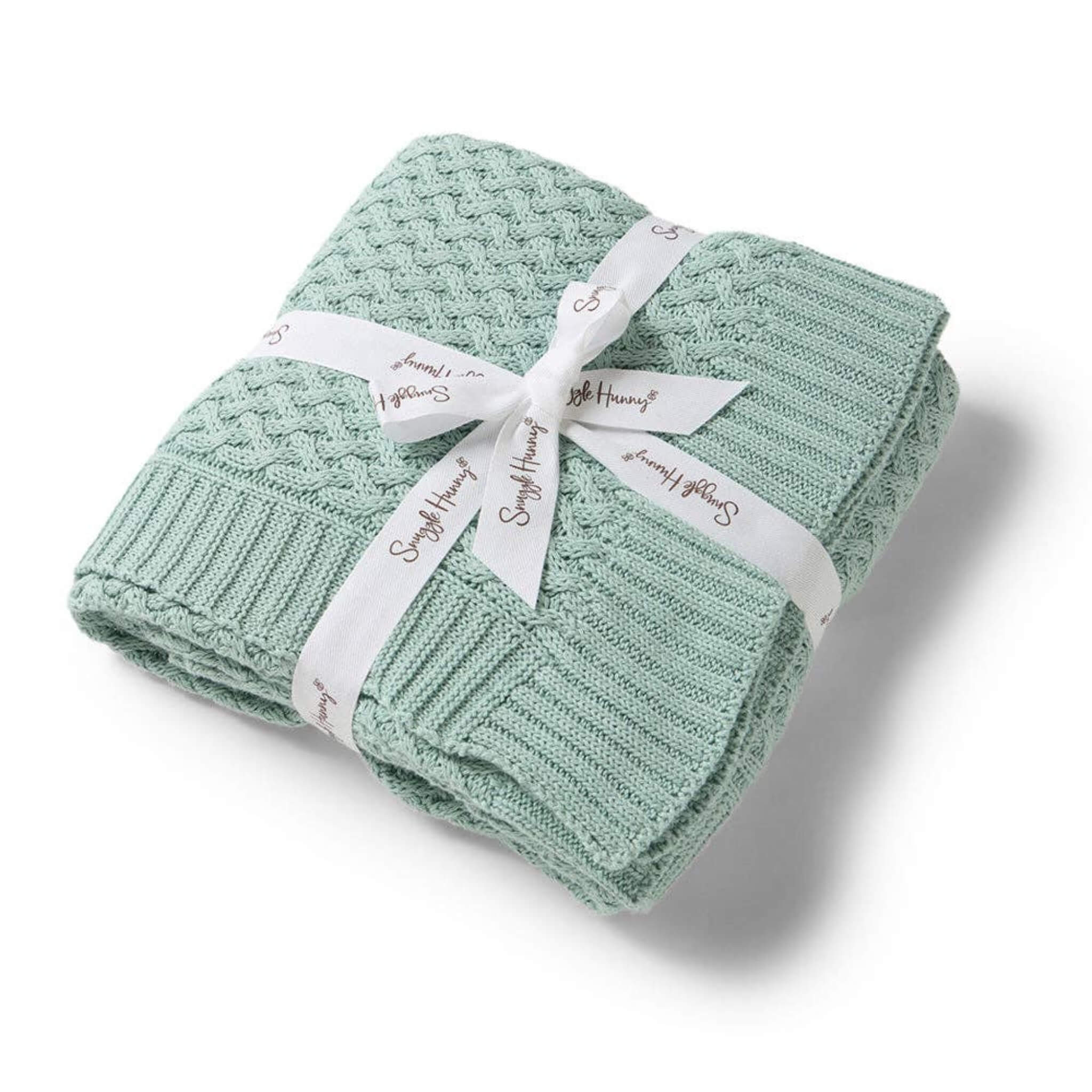 Diamond Knit Organic Baby Blanket 