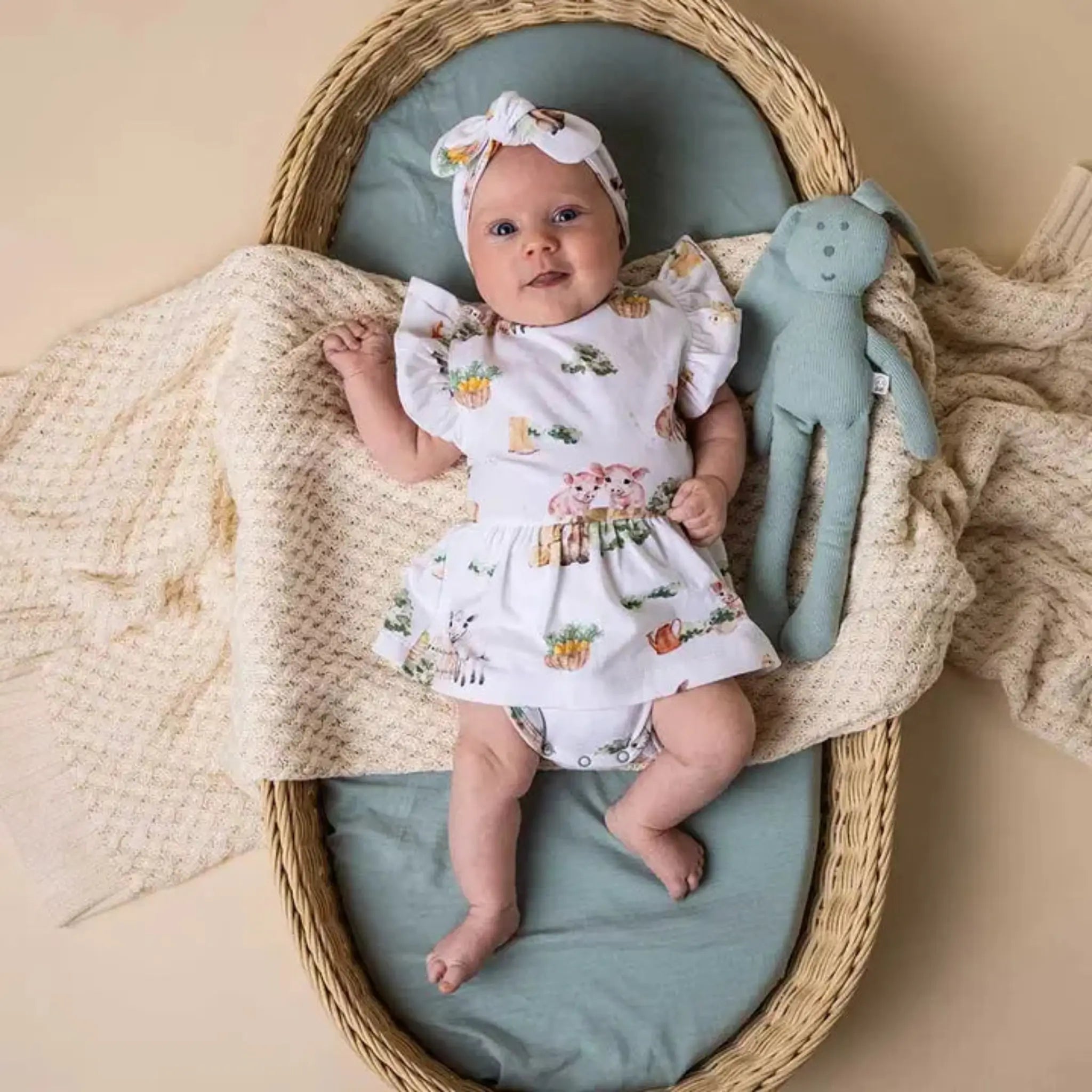 Farm Print Organic Cotton Baby & Toddler Dress