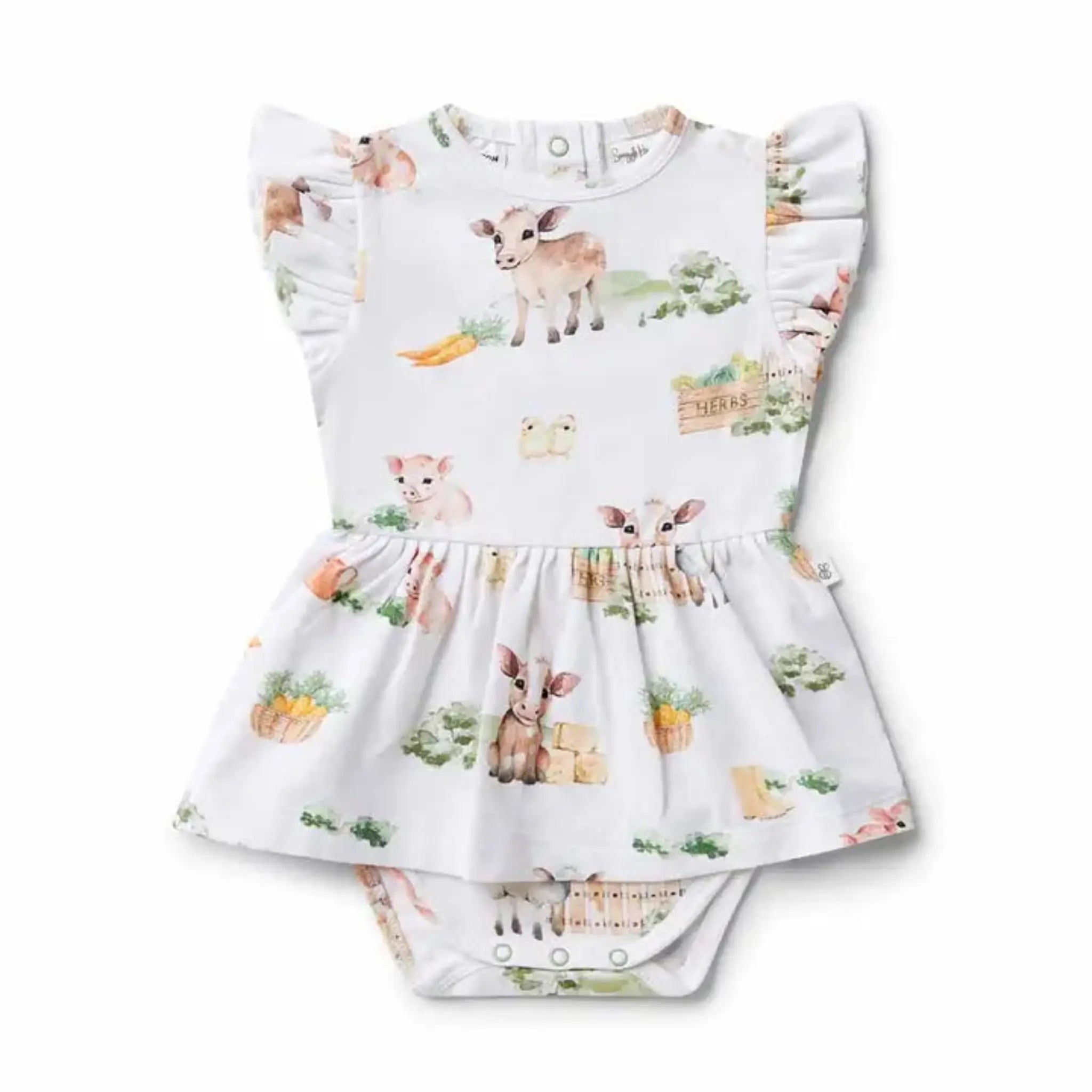 Farm Print Organic Cotton Baby & Toddler Dress