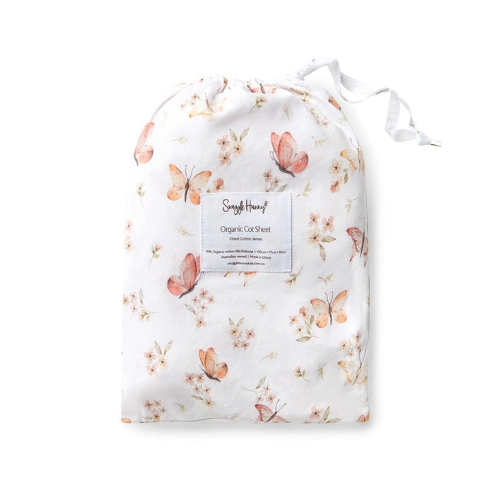 Fitted Cot Sheet Butterfly