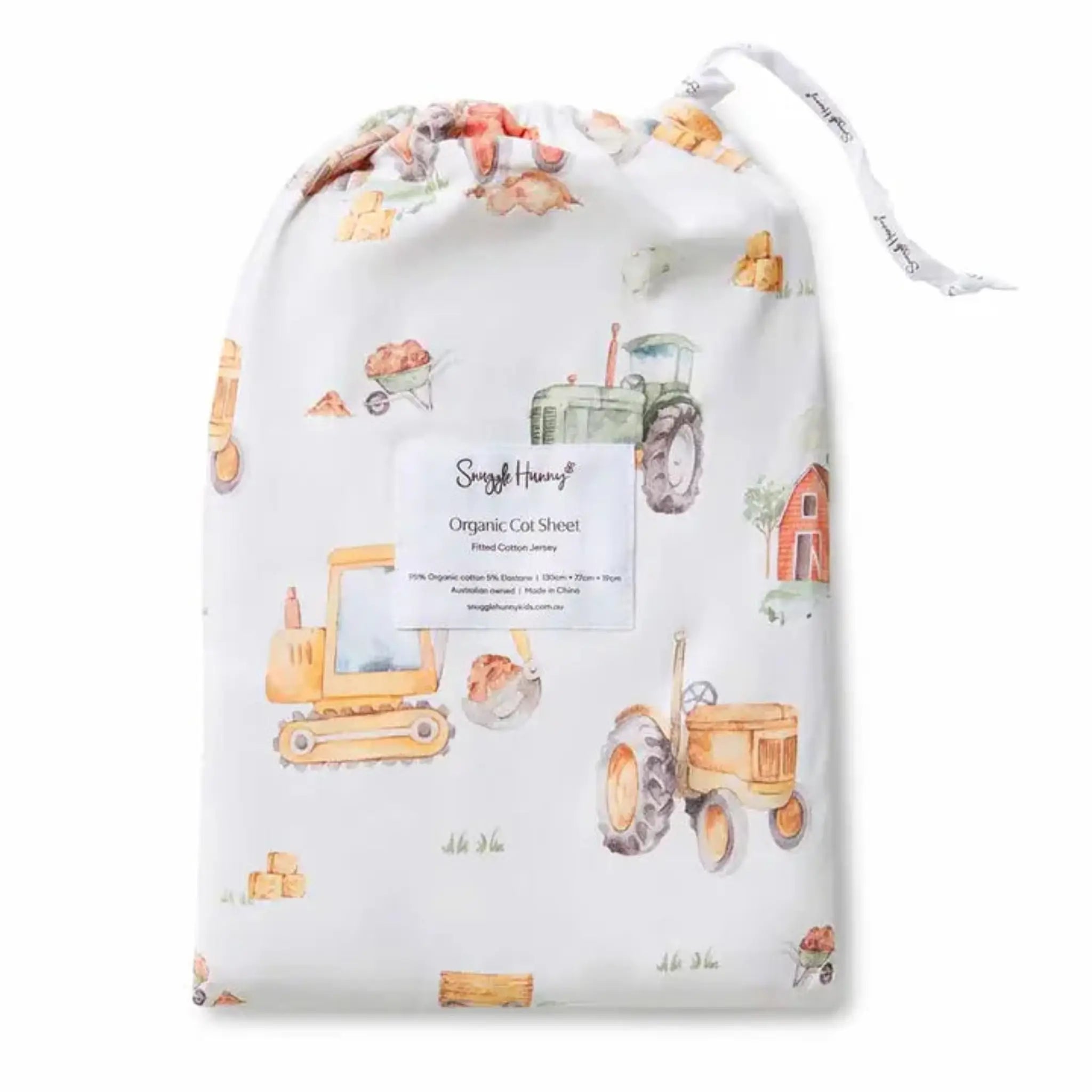 Fitted Cot Sheet Diggers Tractors