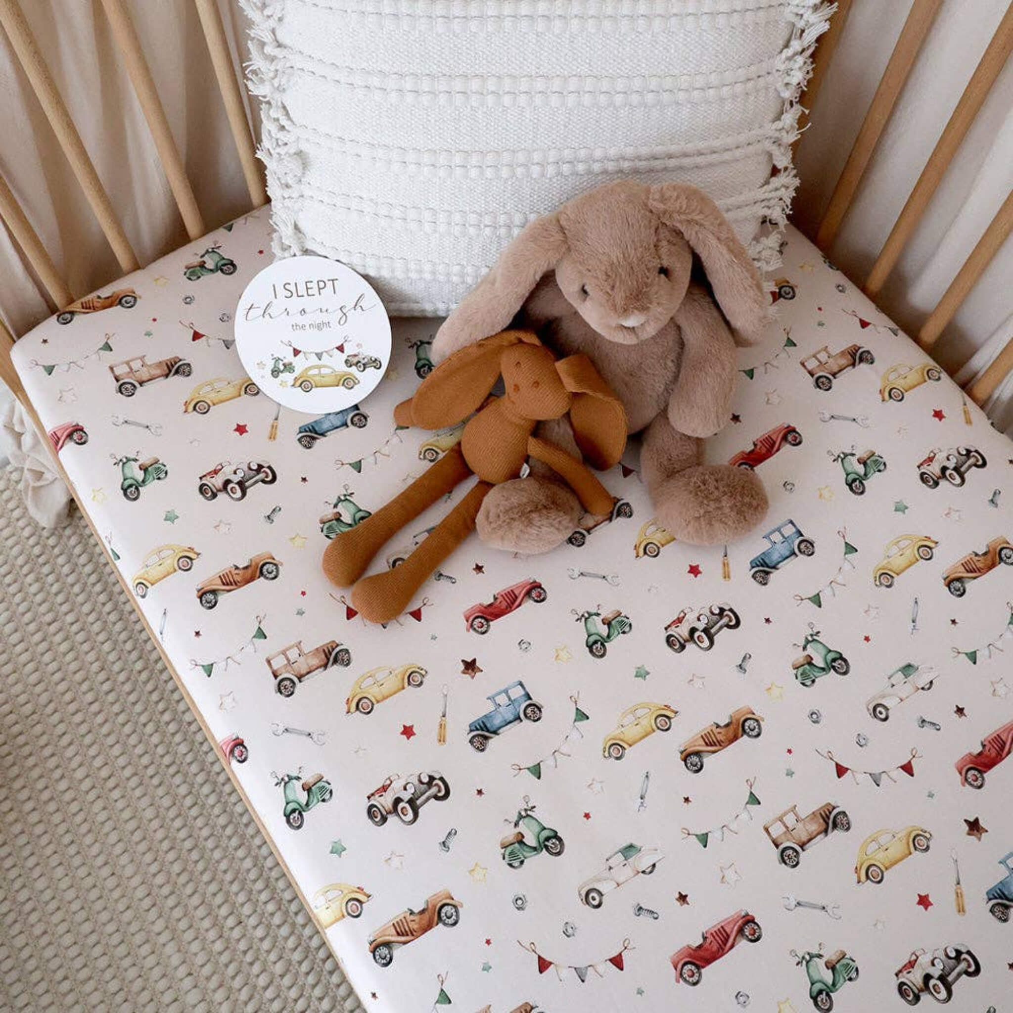  Fitted Cot Sheet Vintage Cars