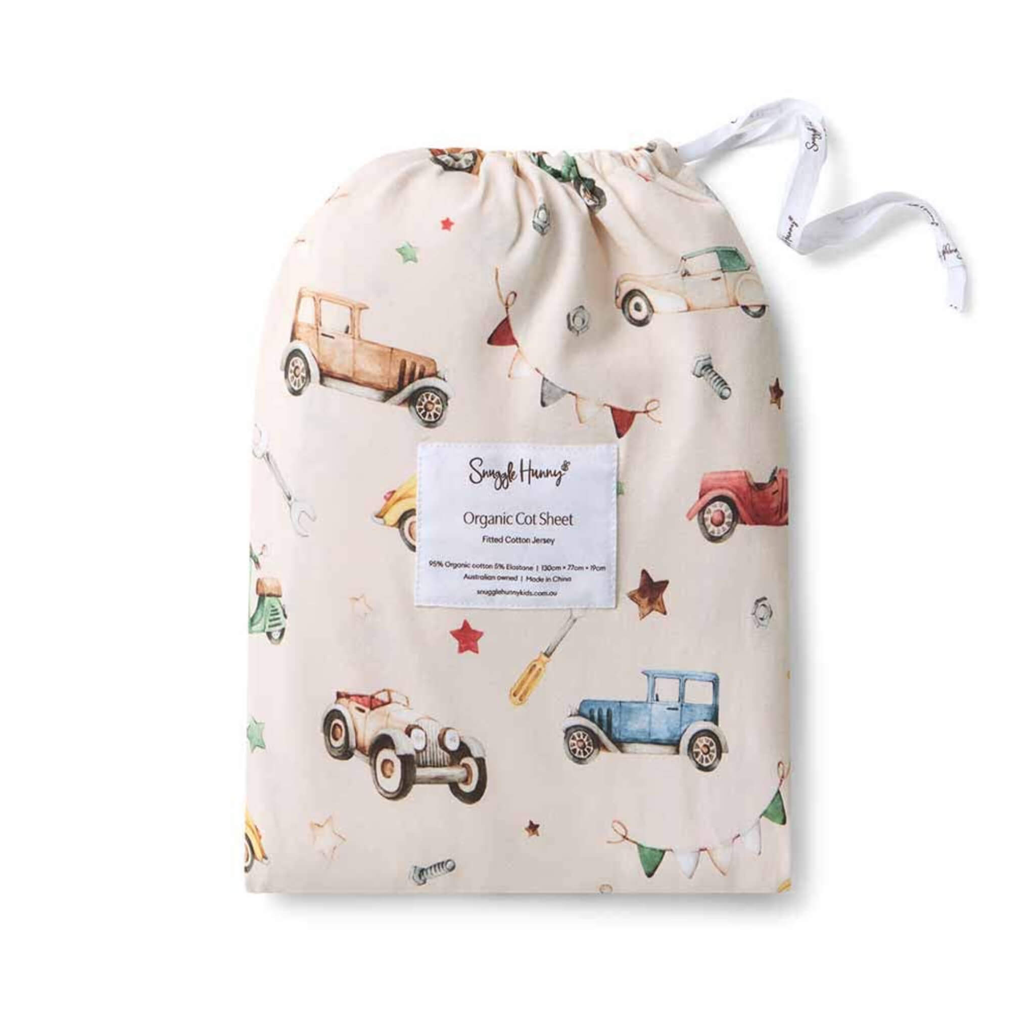  Fitted Cot Sheet Vintage Cars