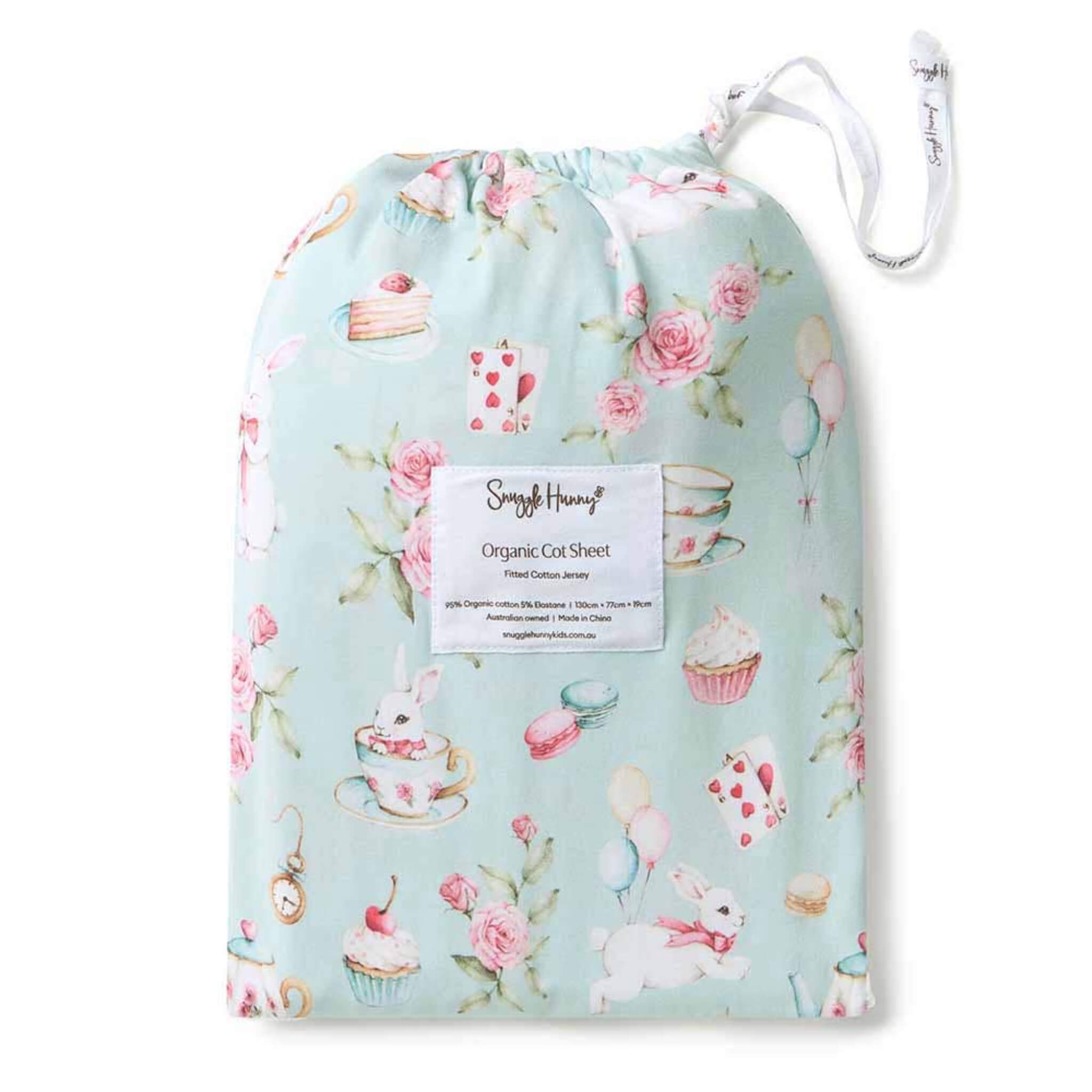  Fitted Cot Sheet White Rabbit