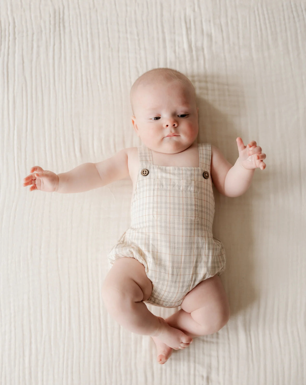 Organic Cotton Samy Playsuit- Billy Check- Jamie Kay