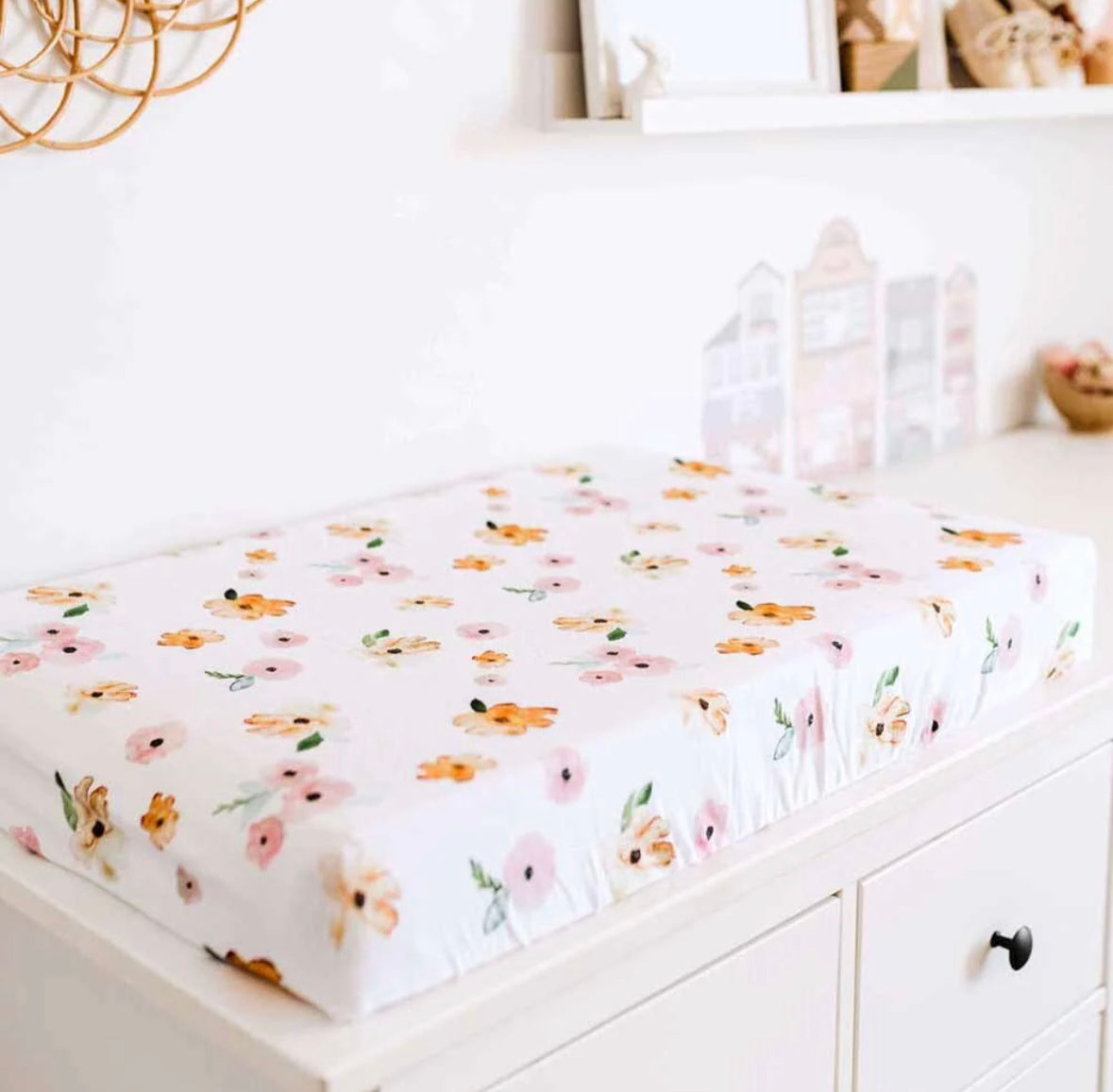 Poppy Bassinet Sheet/Change Pad Cover- Snuggle Hunny