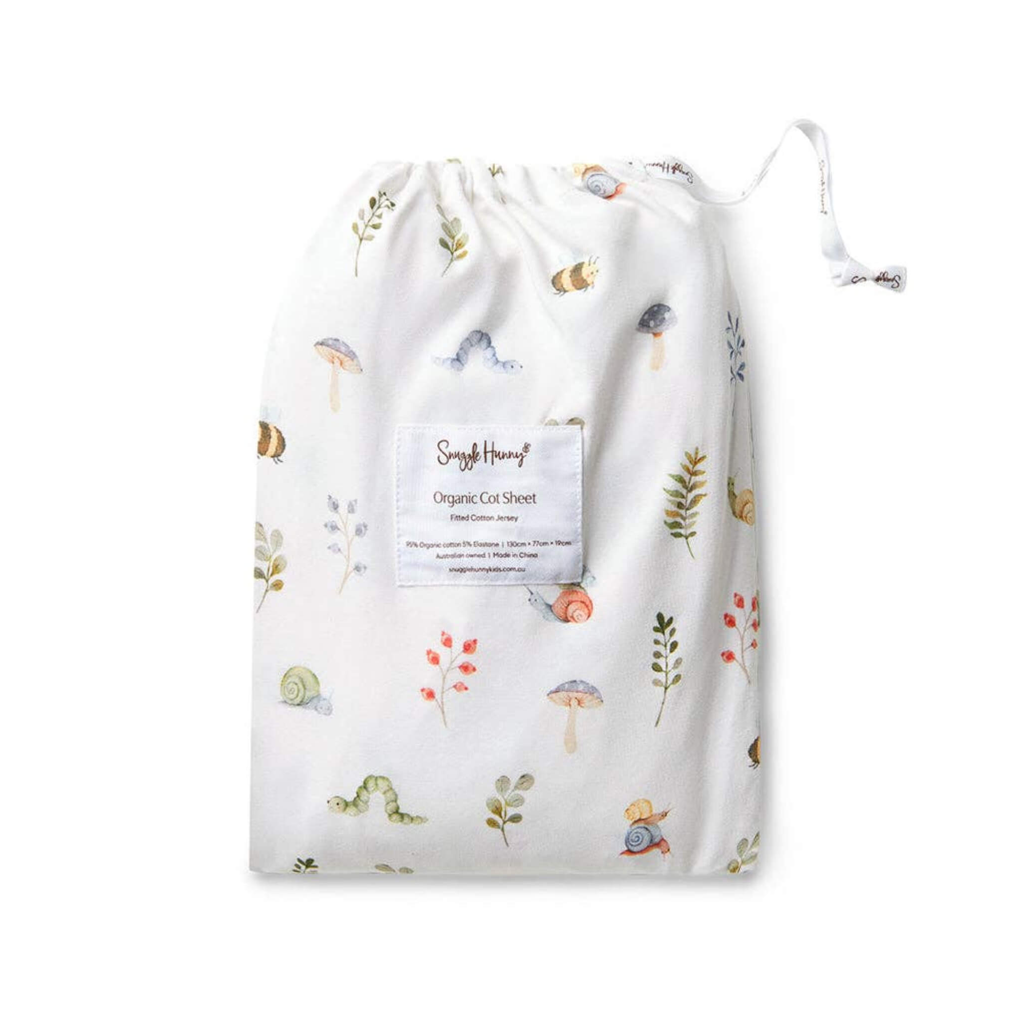 Garden Friends Fitted Cot Sheet | Organic Cotton Cot Sheet