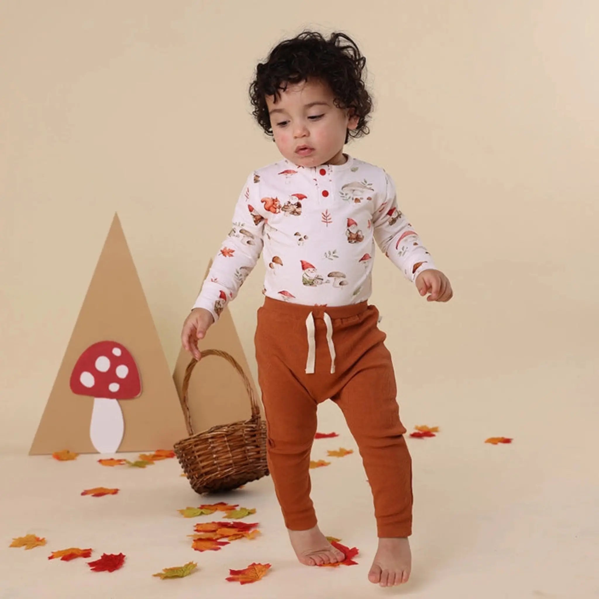 Gnomes Organic Baby Bodysuit | Snuggle Hunny