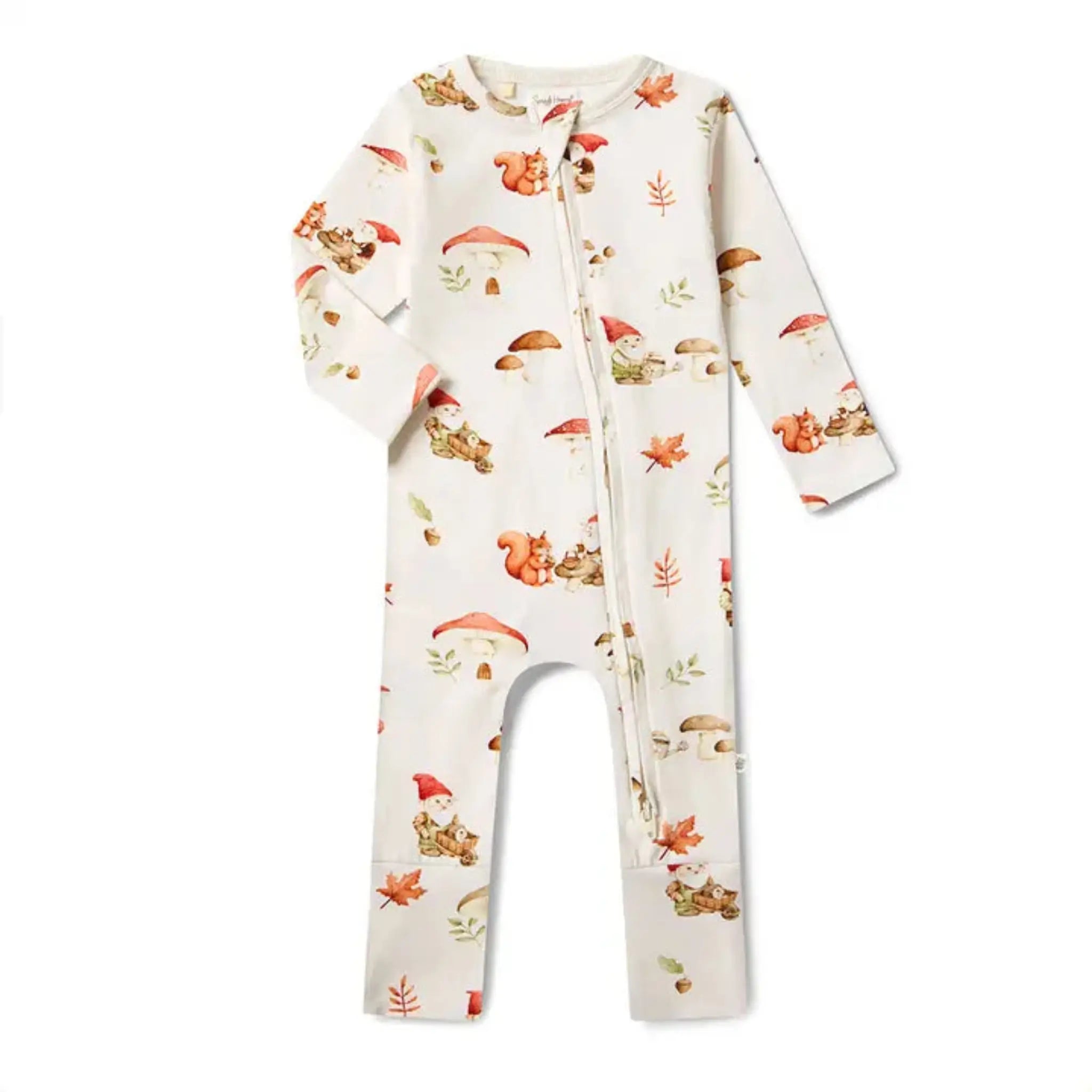 Gnomes Organic Snugglesuit | Snuggle Hunny Convertible Baby Romper