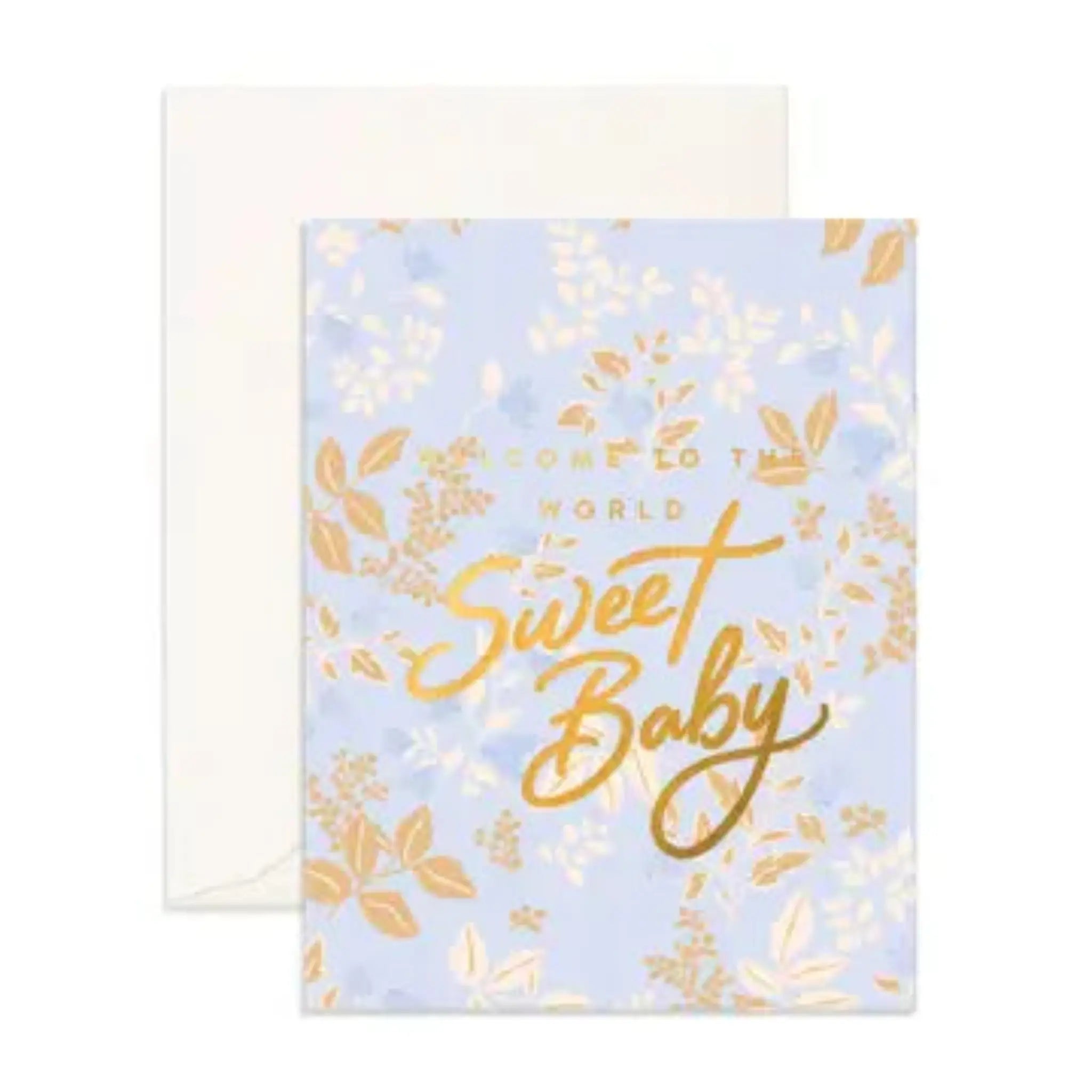 greeting card Welcome to the world sweet baby 