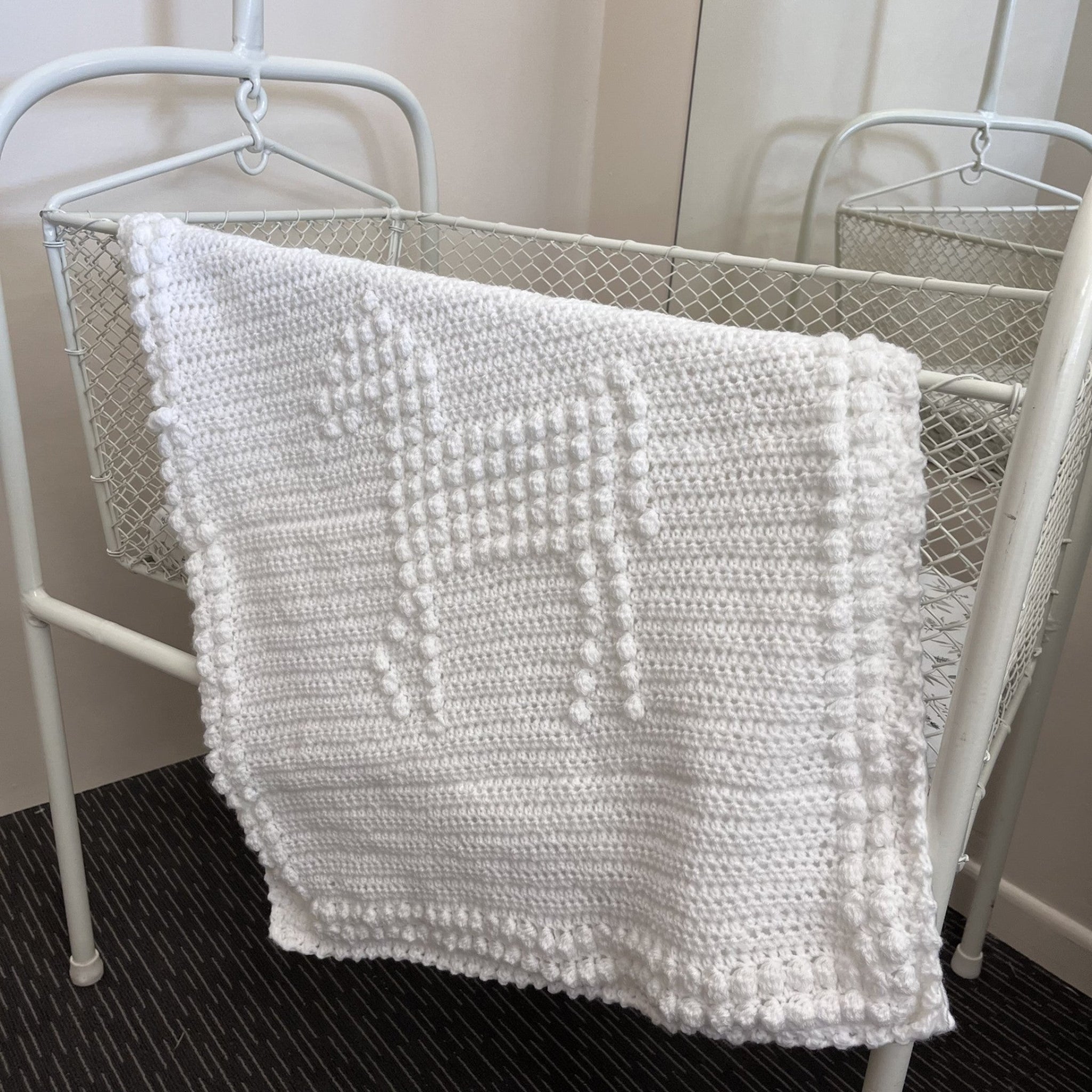 Hand Crocheted Baby Blanket Horse Design