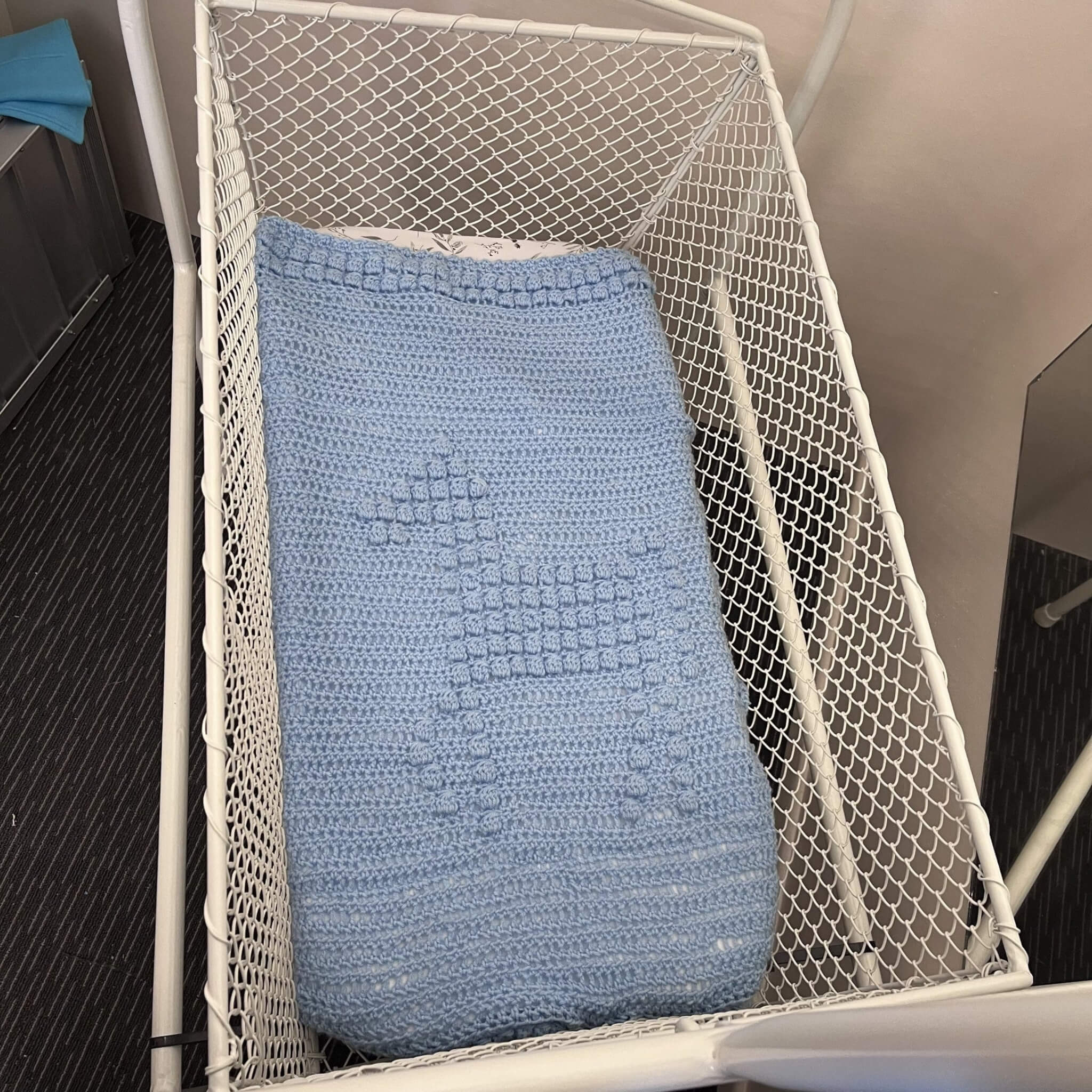 Hand Crocheted Baby Blanket Horse Design