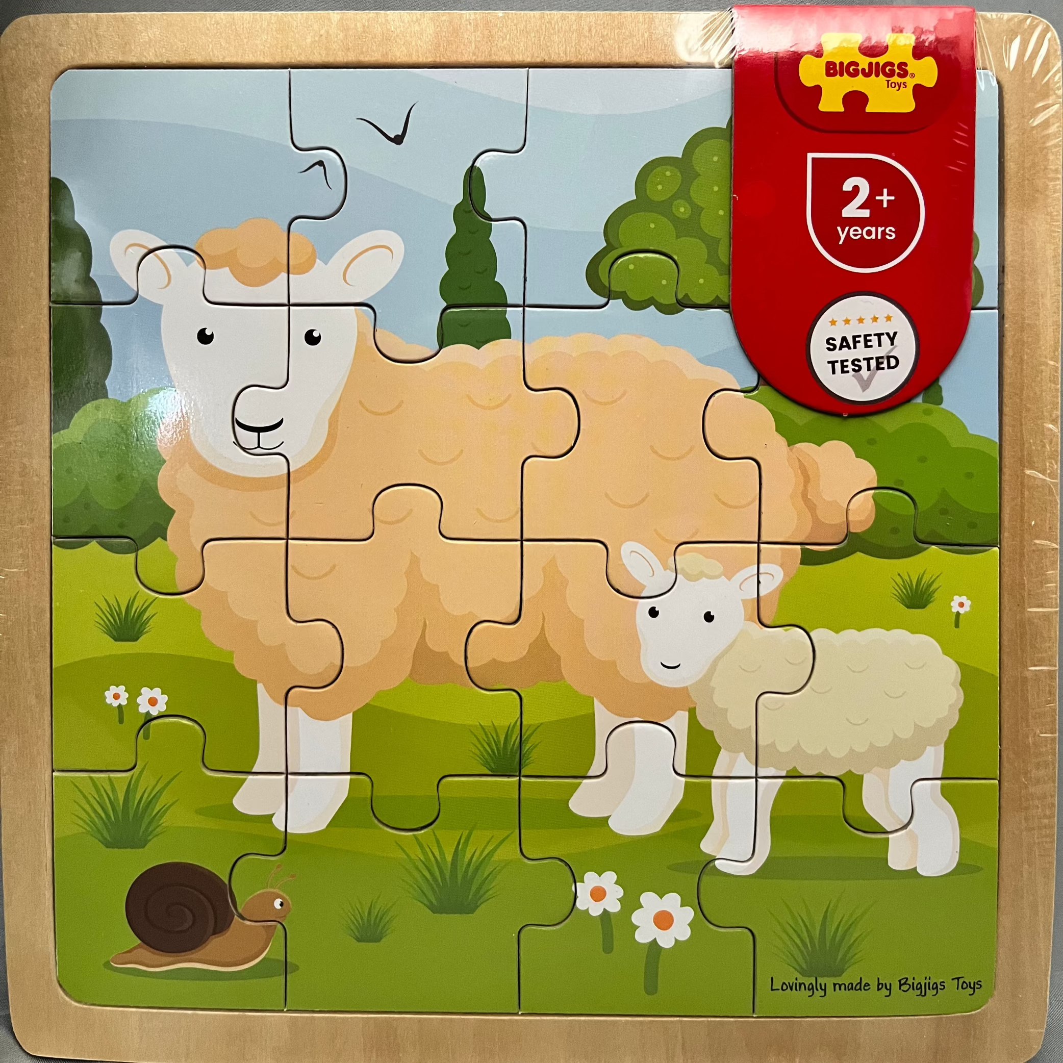 Sheep and Lamb Wooden Puzzle-Bigjigs/Atiwood