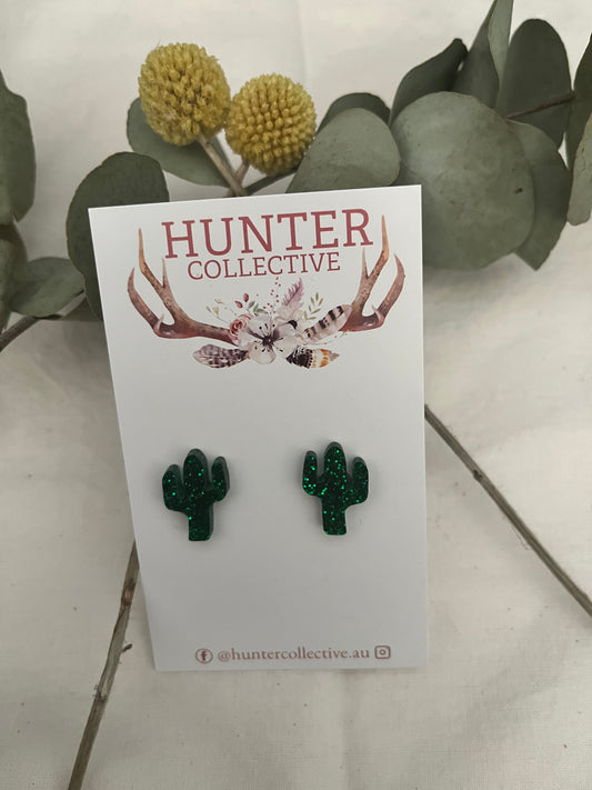 Cactus stud earrings