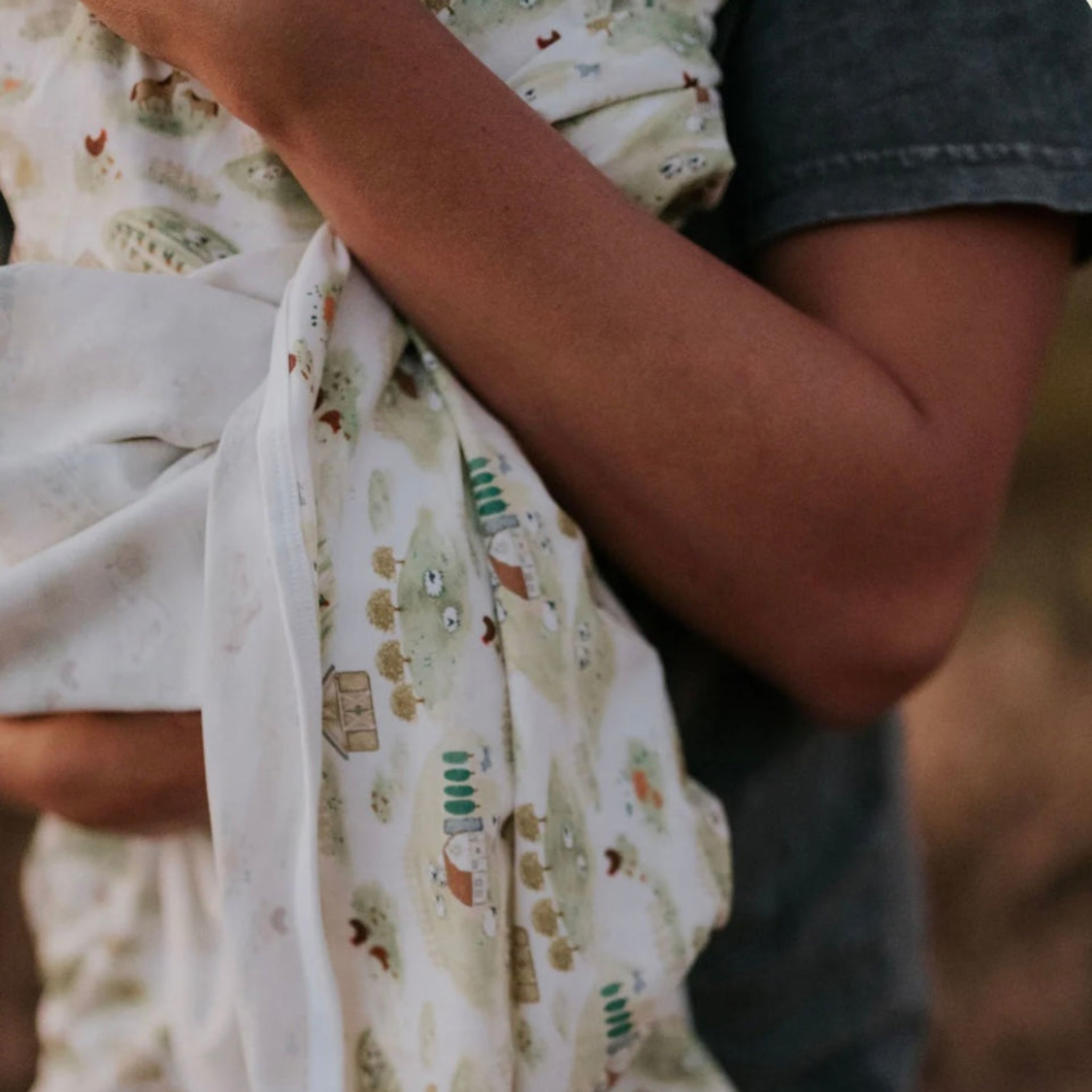 Future Farmer Jersey Cotton Swaddle-Little Windmill Clothing