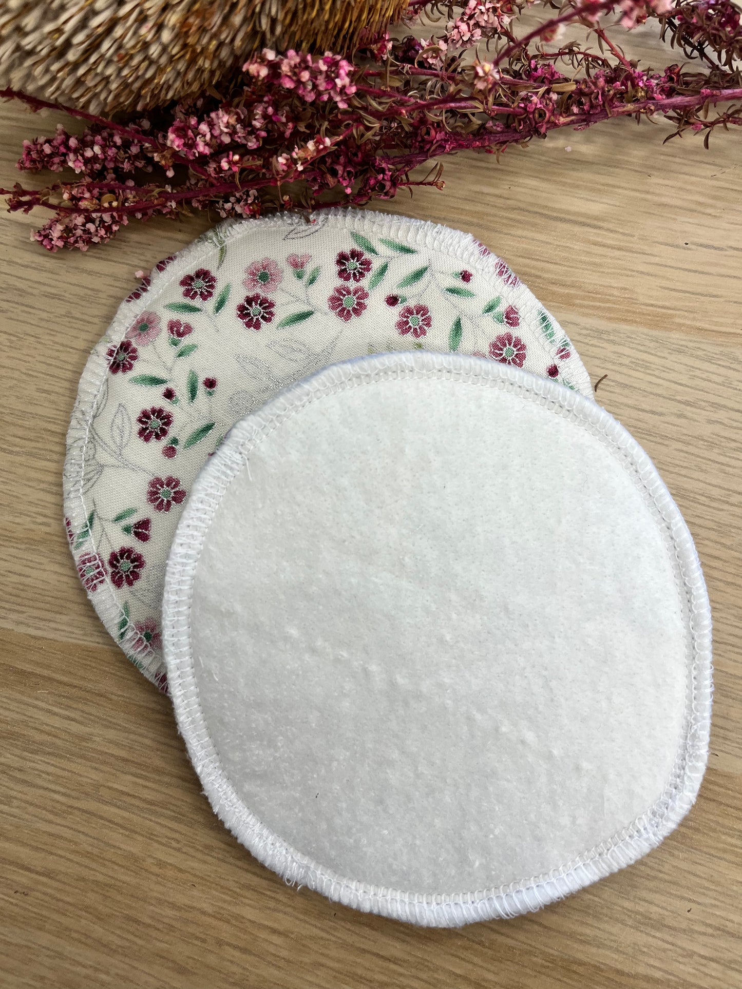 Ruby Red Flowers| Reusable Breastpads