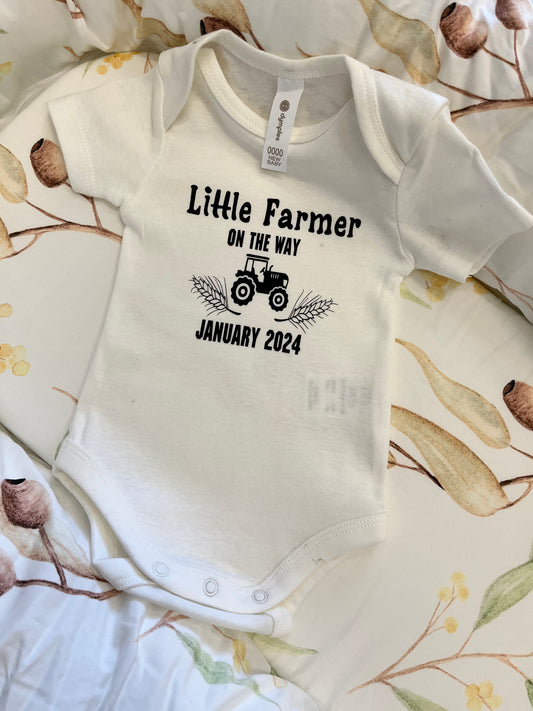Little Farmer Pregnancy Announcement Bodysuit- Everly Lane