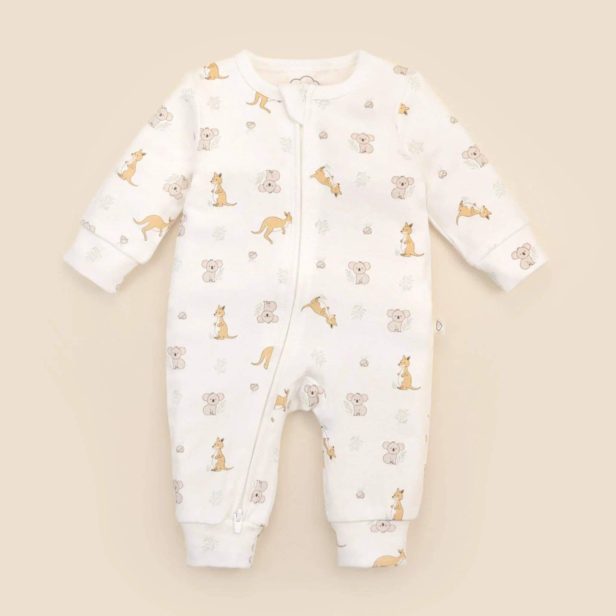 Kangaroo & Koala Organic Cotton Growsuit | Lummi Babywear