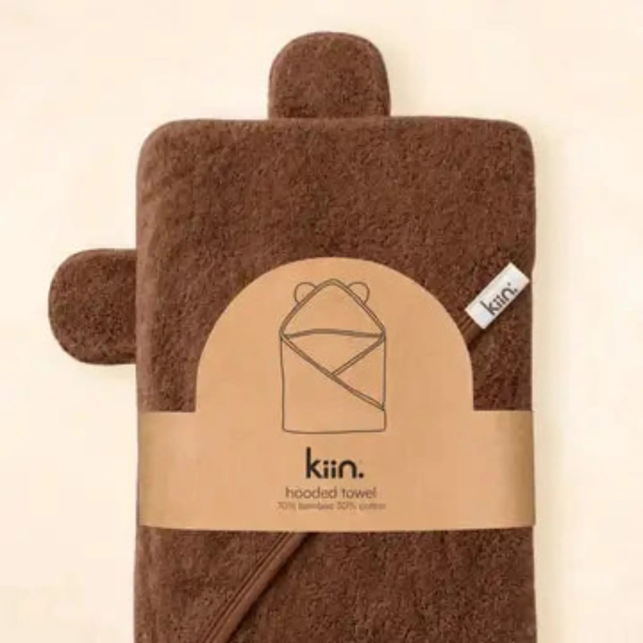 Kiin Baby Hooded Towel | Soft Cotton & Bamboo Blend, Large & Absorbent