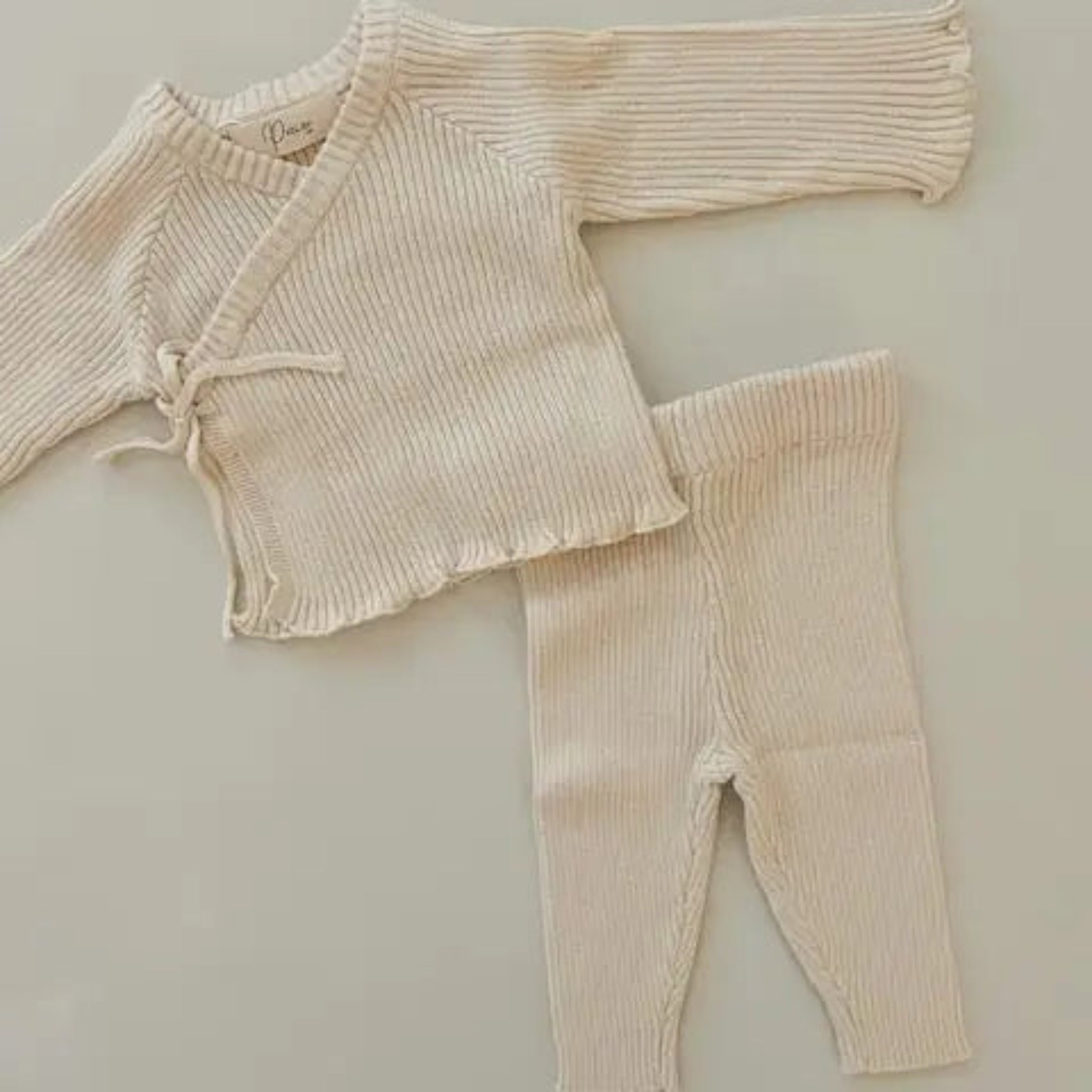 Knitted Baby Clothes Kimono Oat