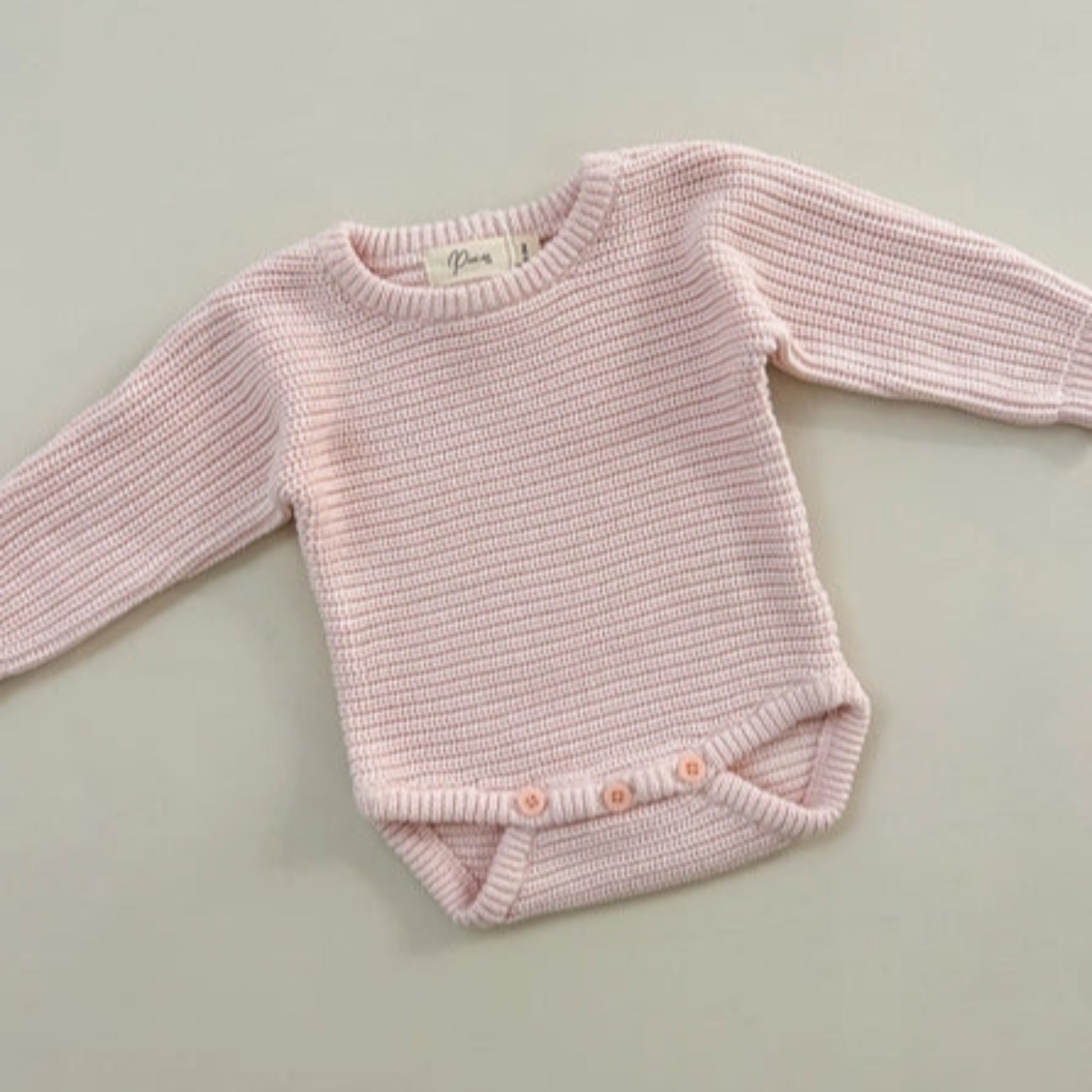 Knitted Baby Clothes Romper Pink