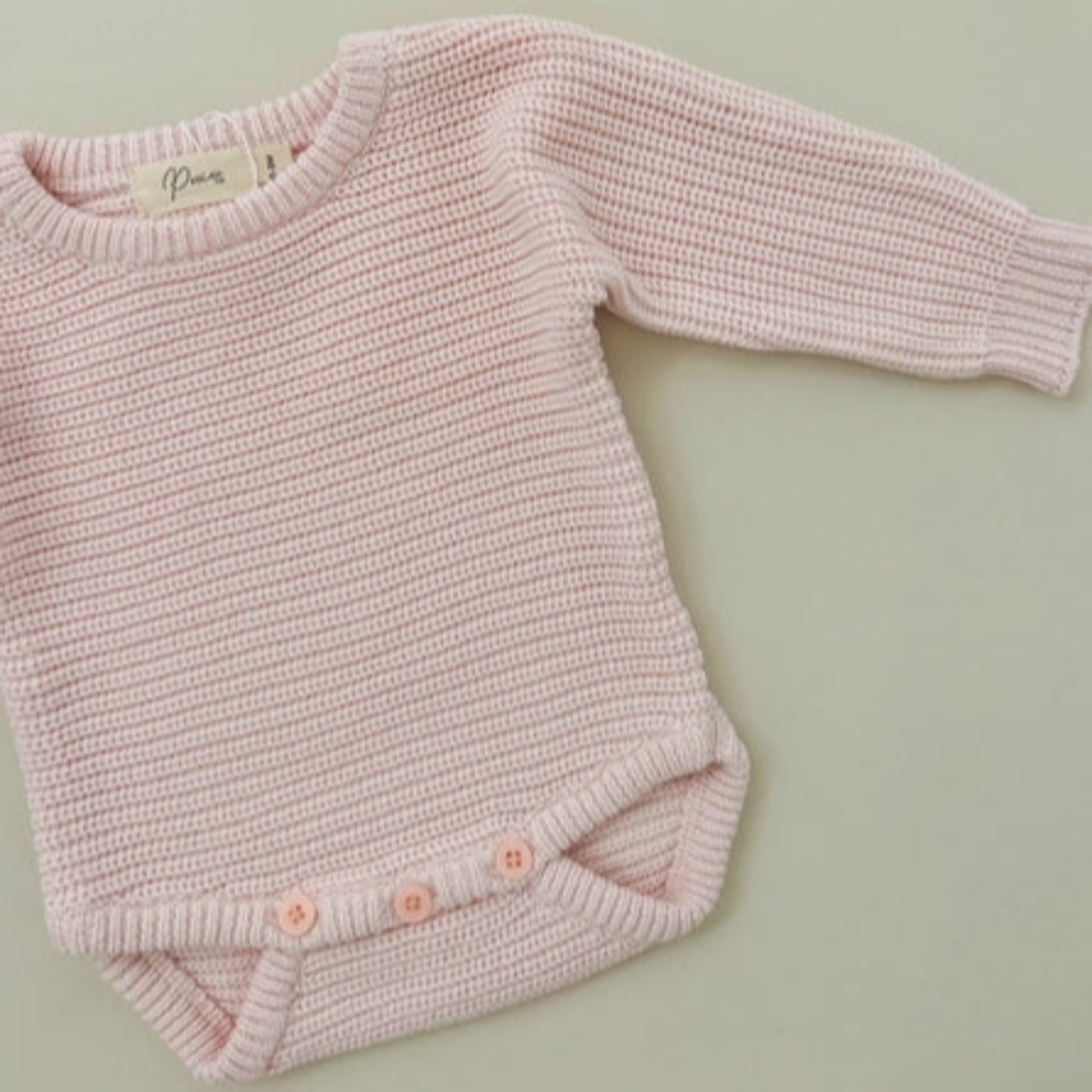 Knitted Baby Clothes Romper Pink
