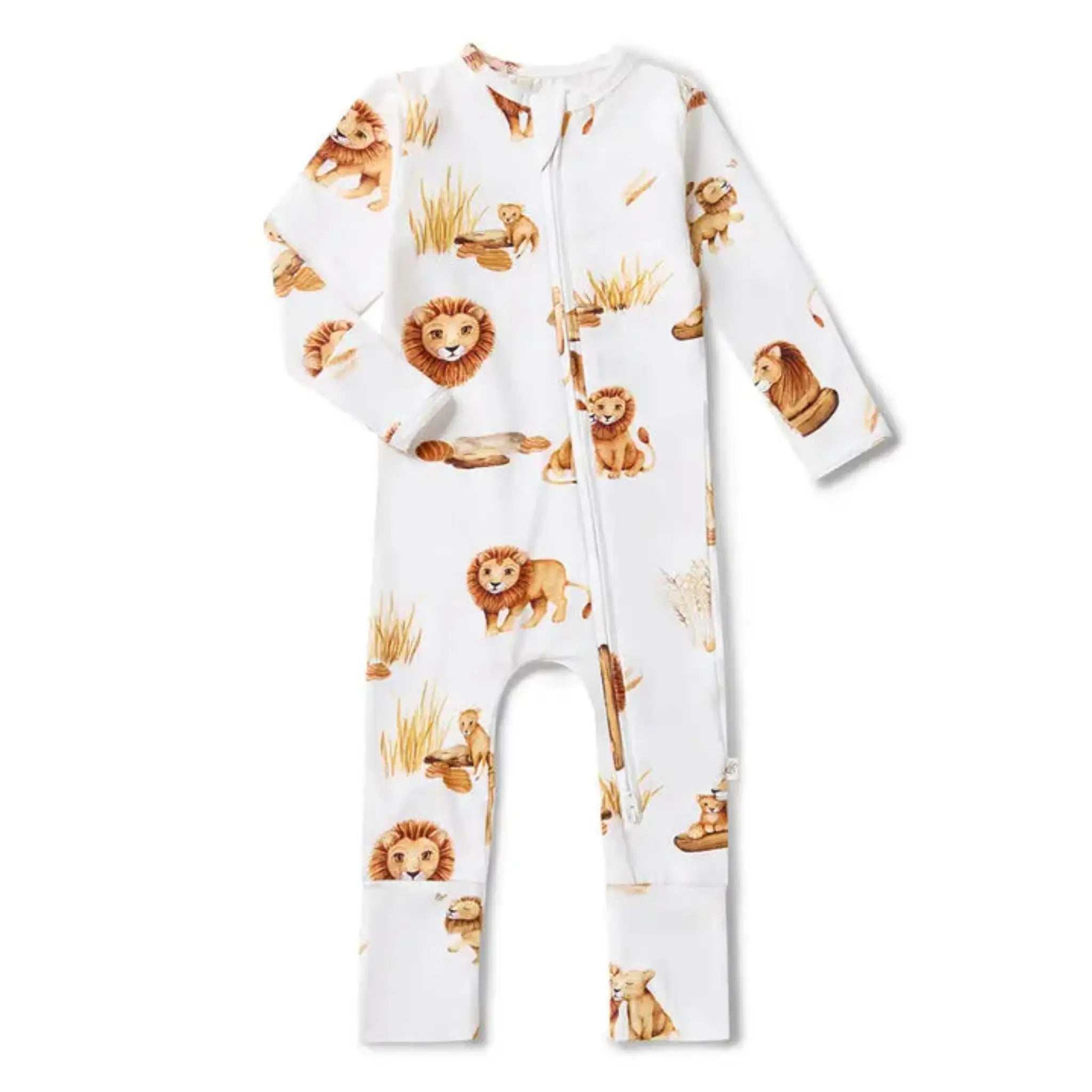 Lion Organic Snugglesuit | Snuggle Hunny Convertible Baby Romper