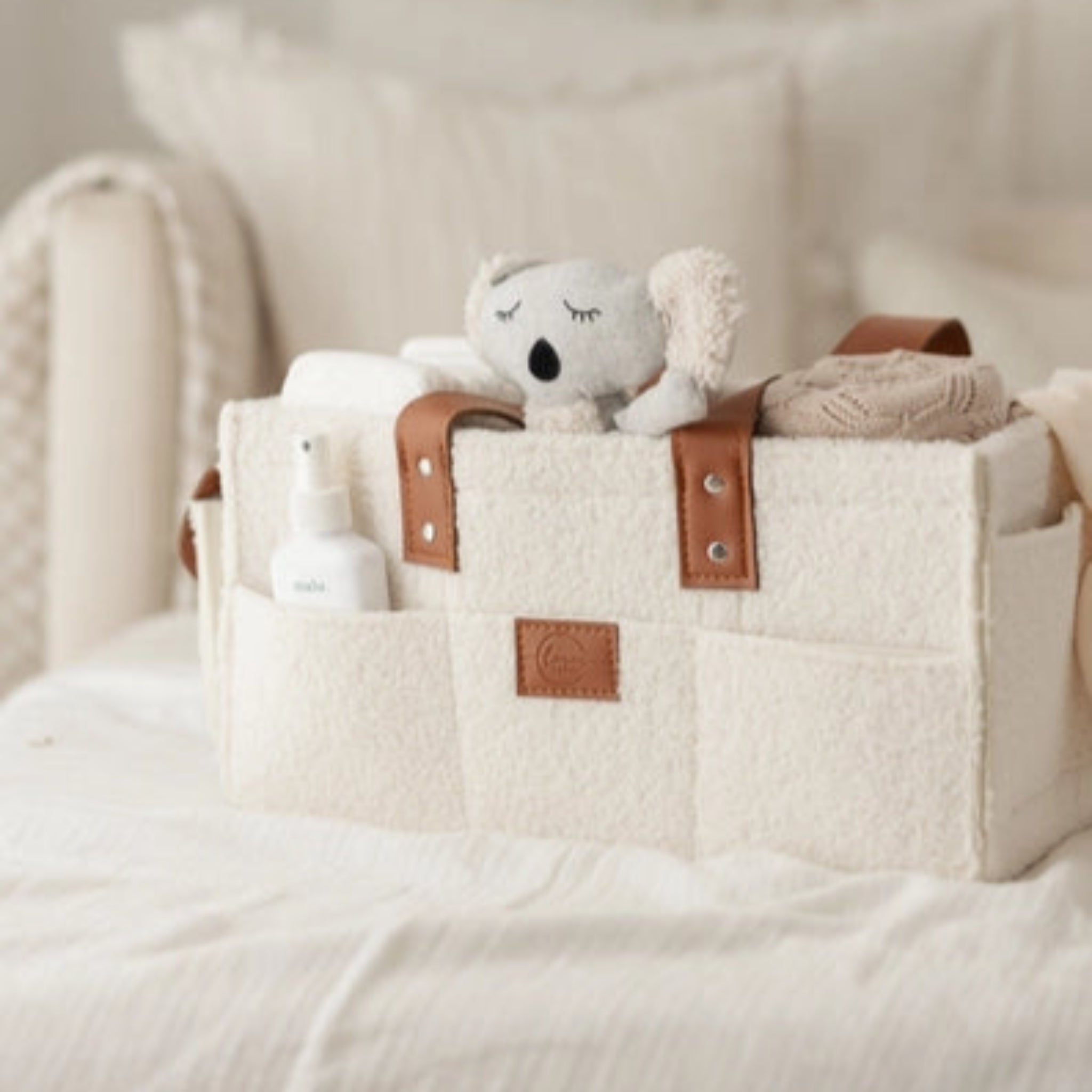 Nappy Caddy Organiser Cream 