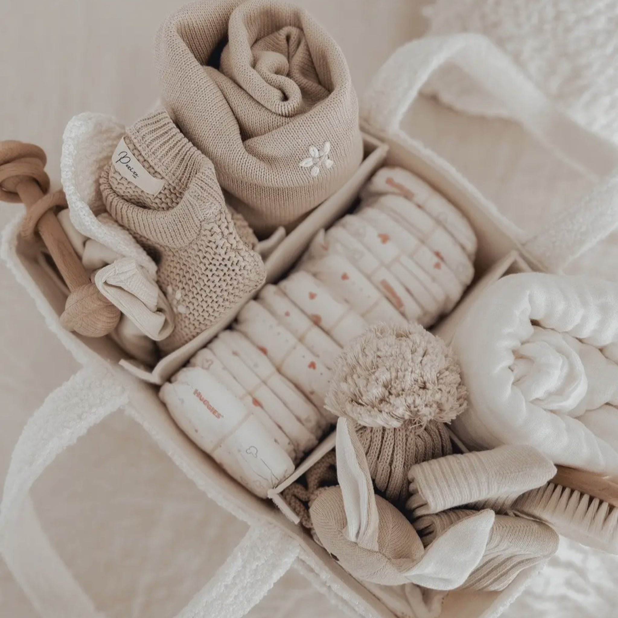 Nappy Caddy Organizer Snow Teddy