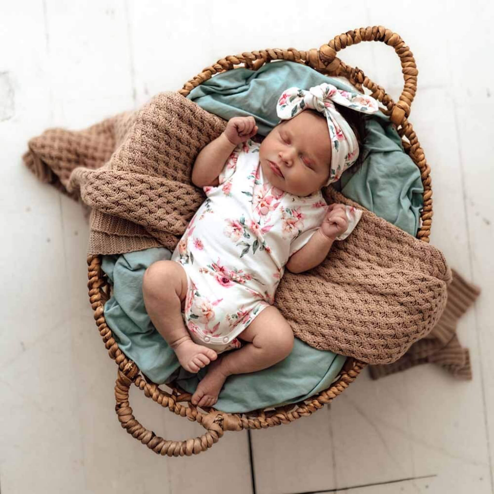 Organic Cotton Baby Bodysuit Camille– for Newborns & Toddlers