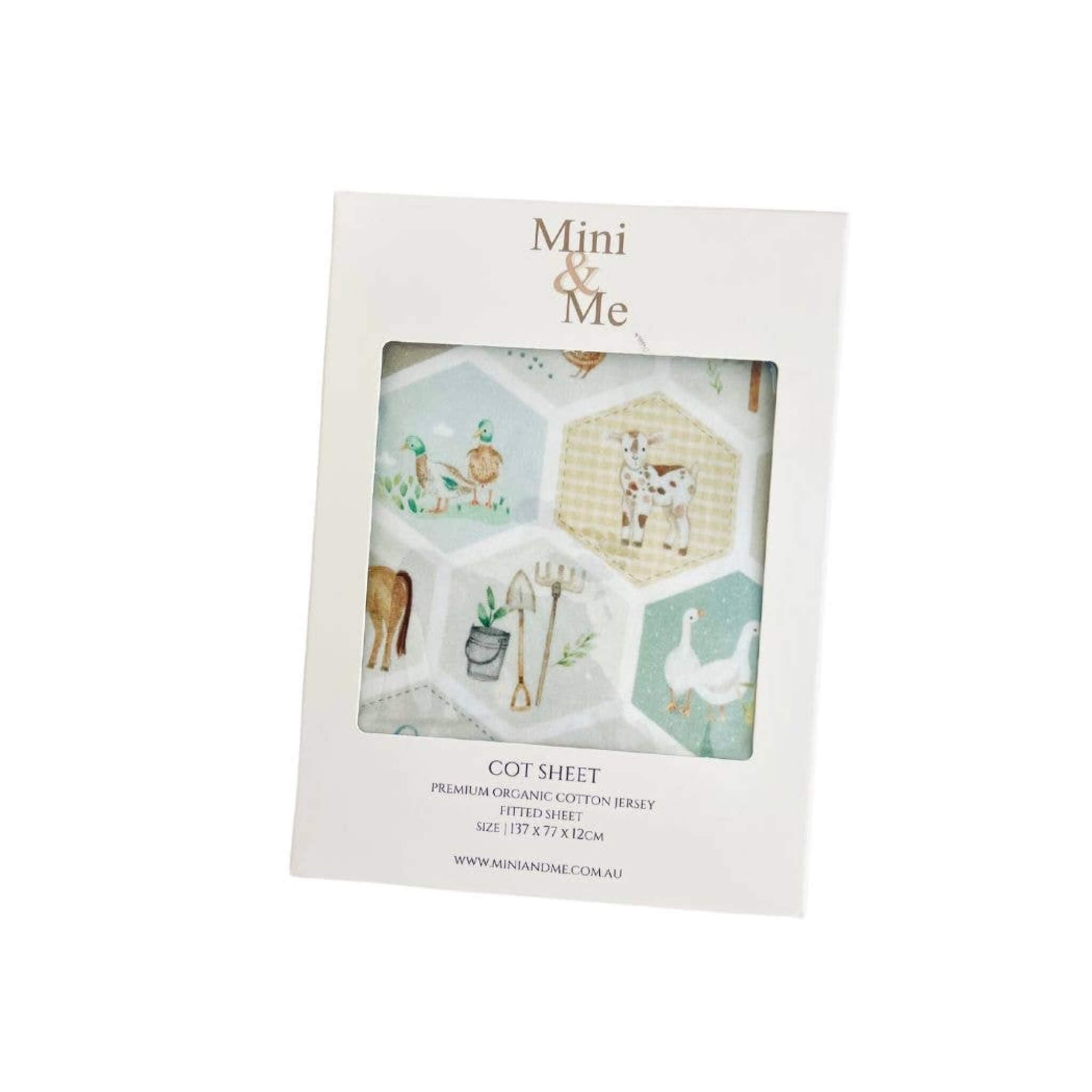 Patchwork Farm Cot Sheet | Organic Cotton Fitted Cot Sheet