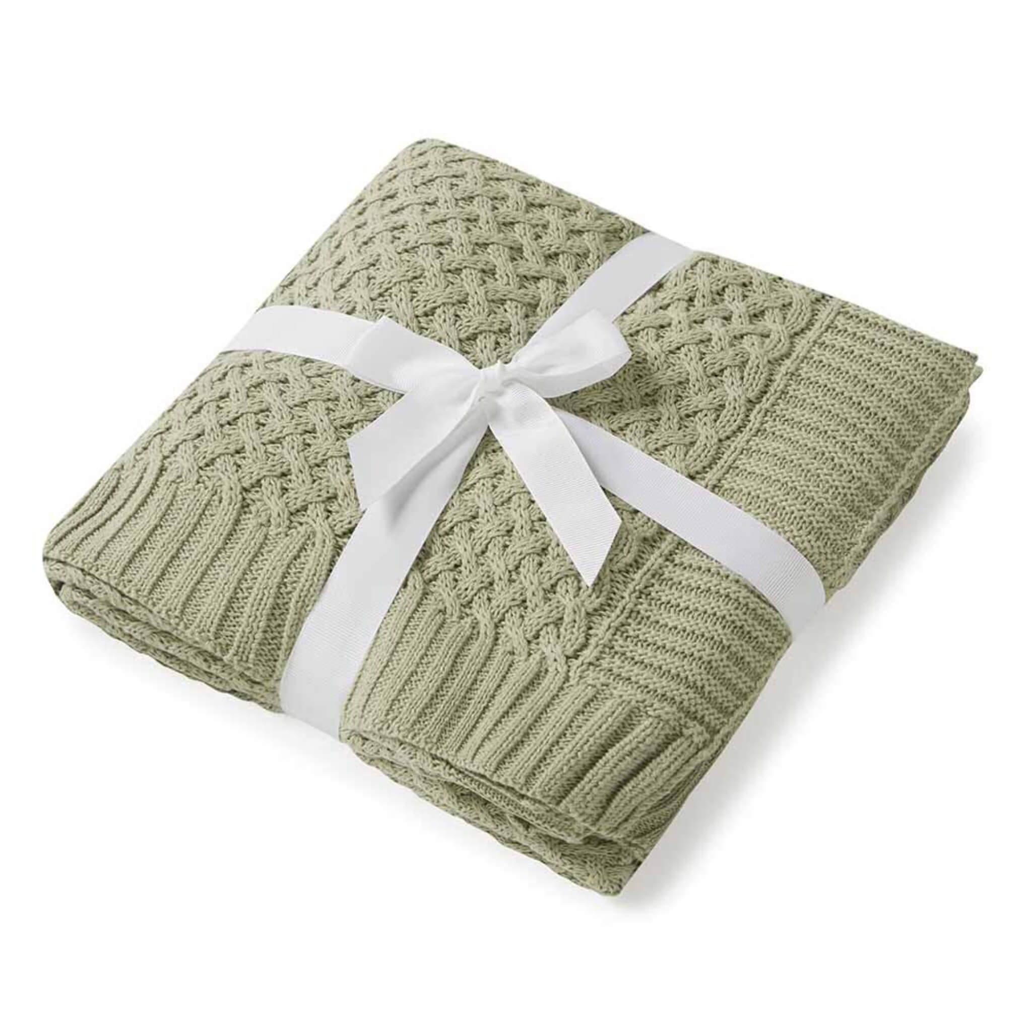 Personalised Snuggle Hunny Knit Blanket | Organic Cotton Baby Blanket