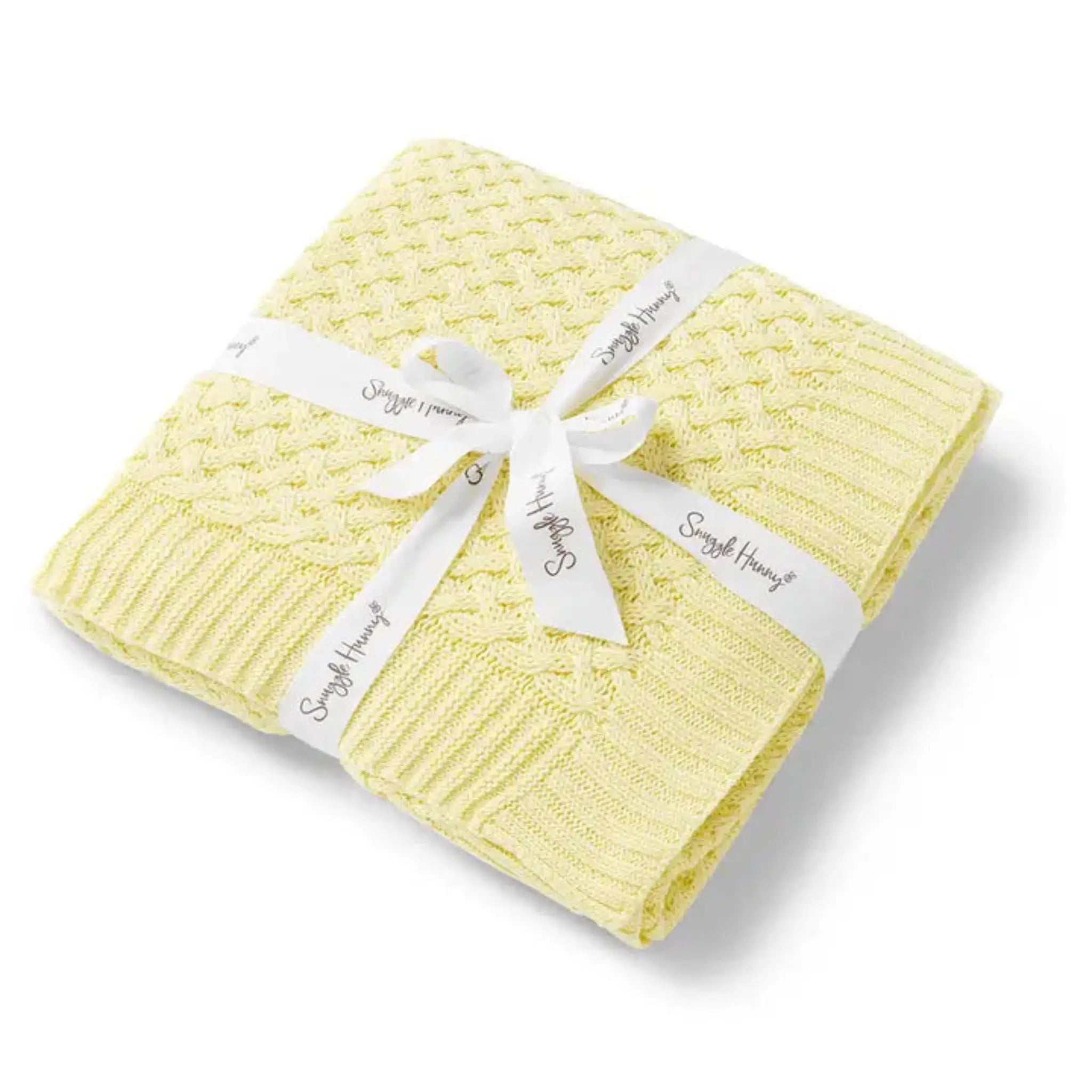 Personalised Snuggle Hunny Knit Blanket | Organic Cotton Baby Blanket