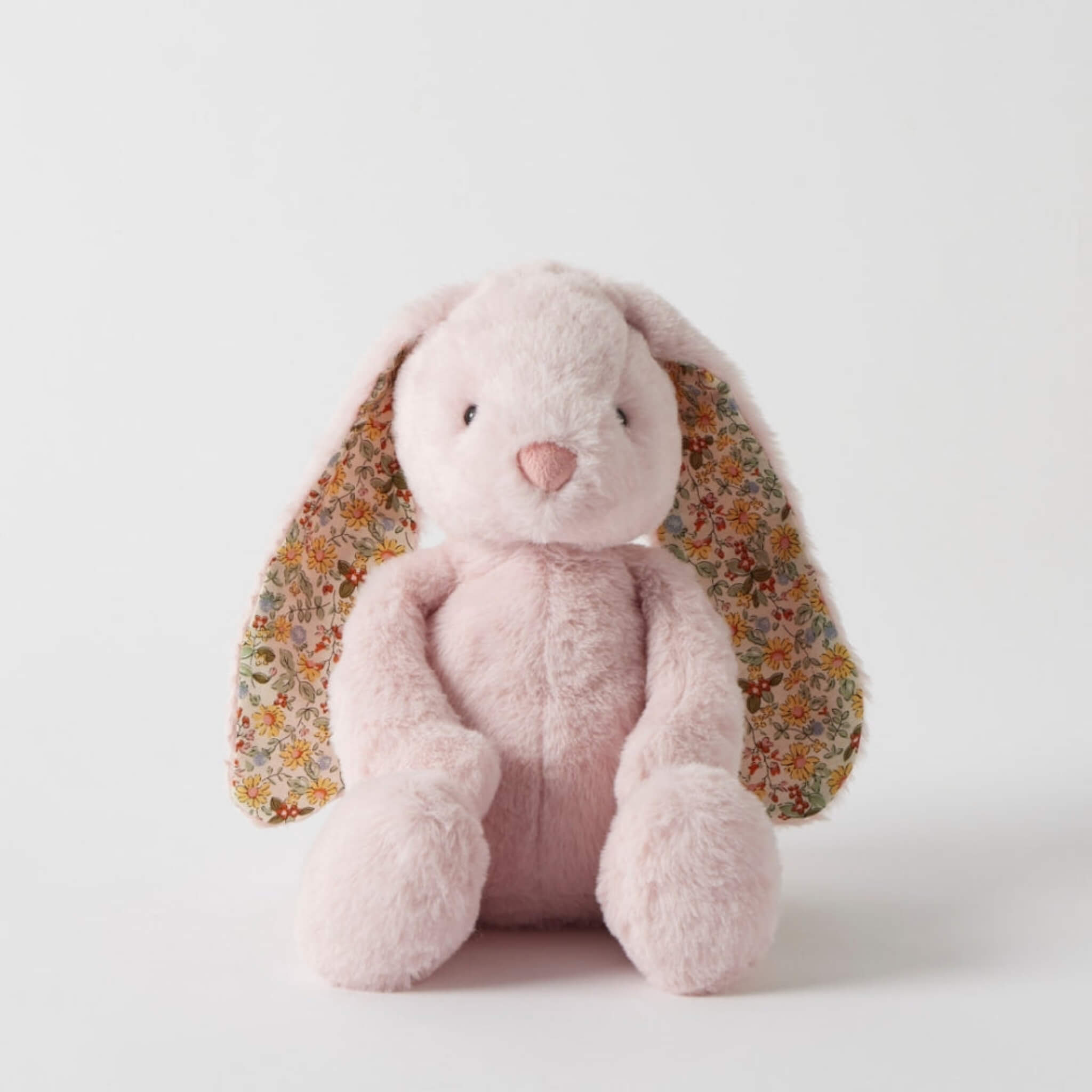 Plush Floral Pink Bunny