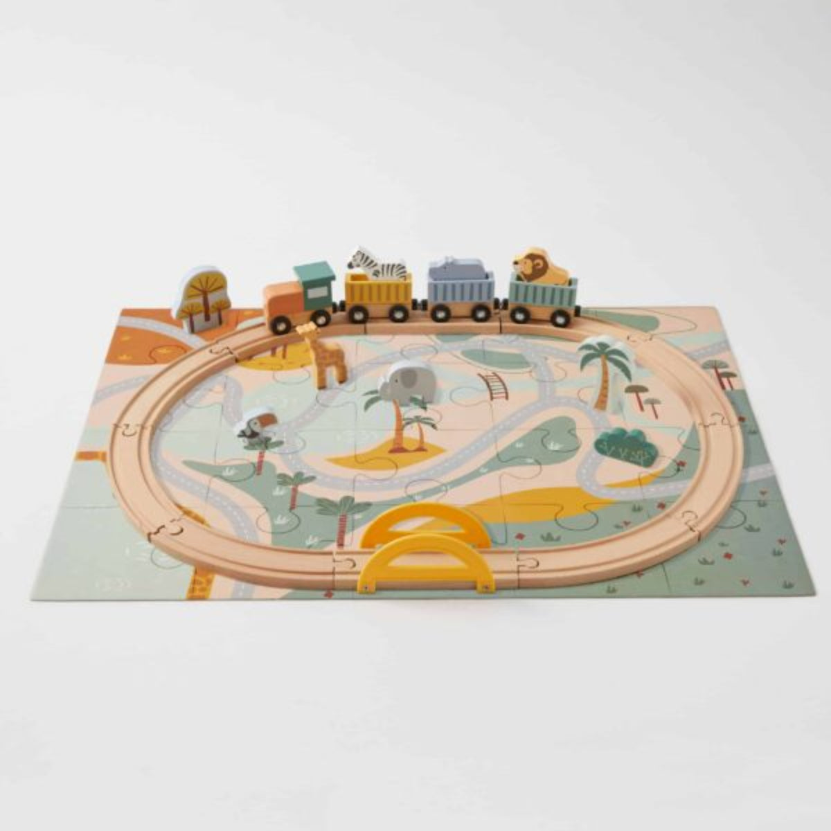 Puzzle Animal Train Set | Zookabee