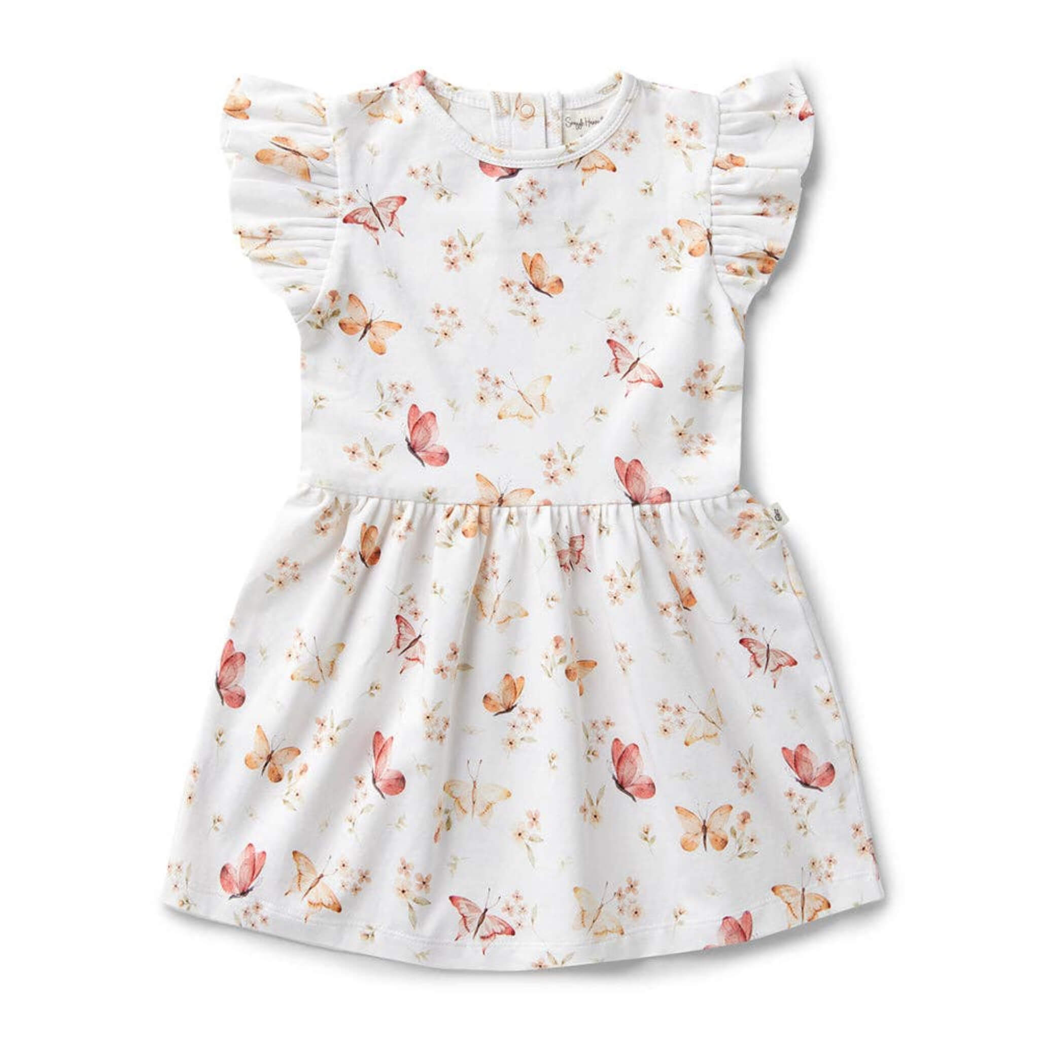 Short Sleeve Dress Butterfly