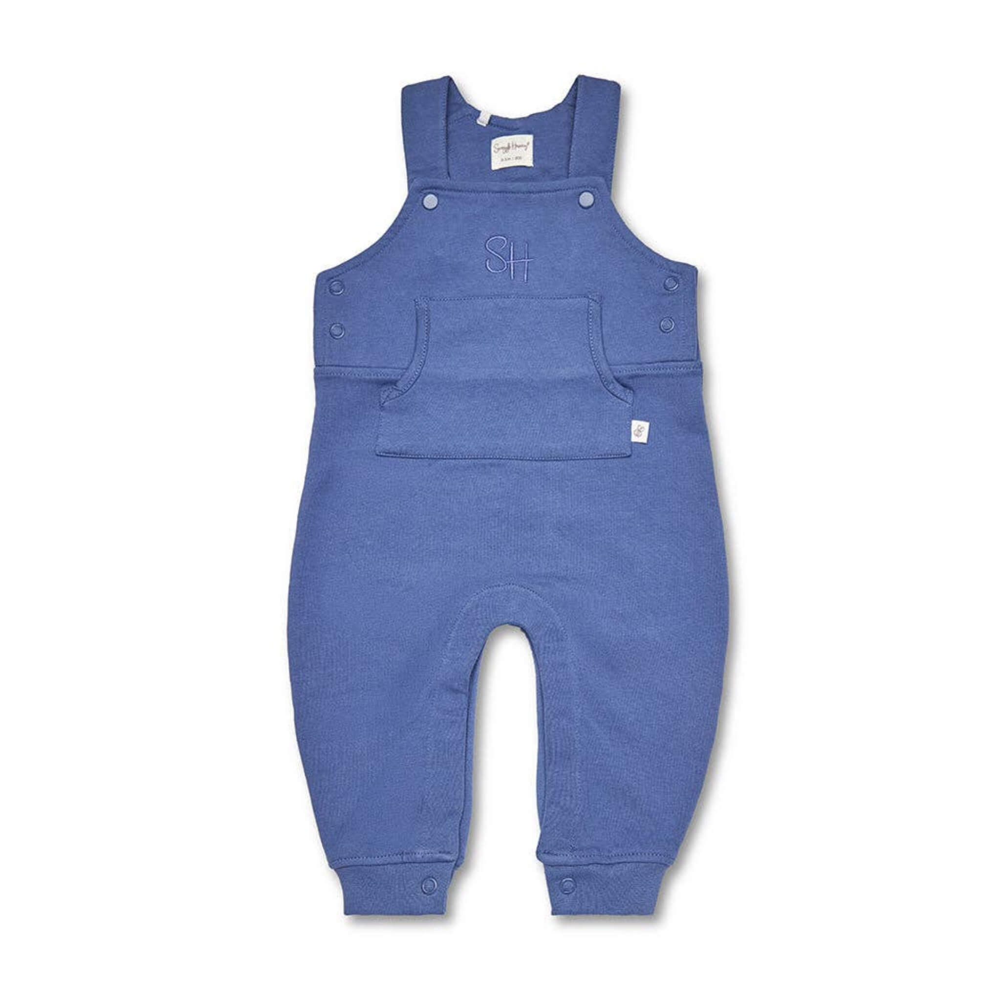 Snuggle Hunny Navy Joey Overalls | Organic Cotton Babywear