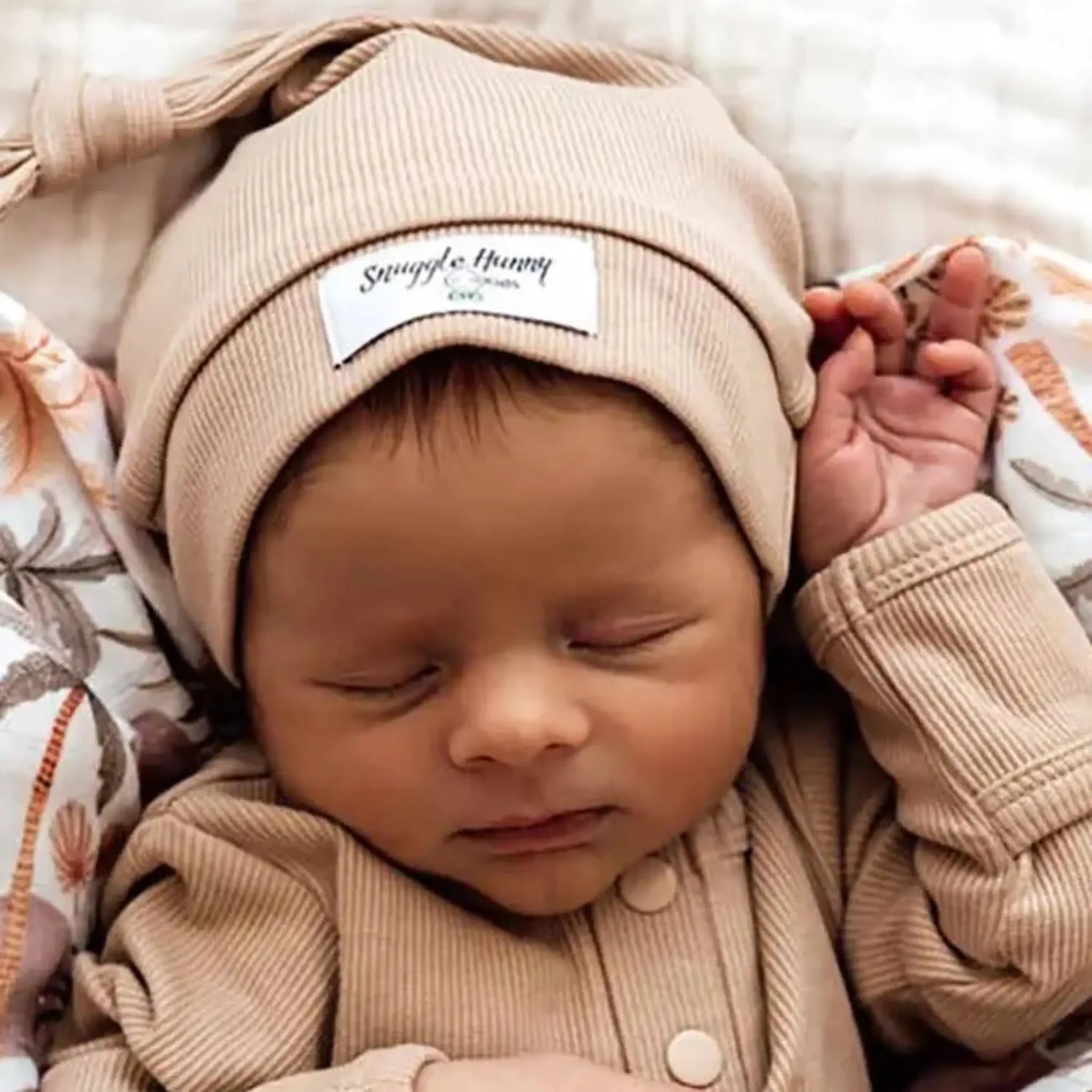  Snuggle Hunny Pebble Ribbed Knotted Baby Beanie