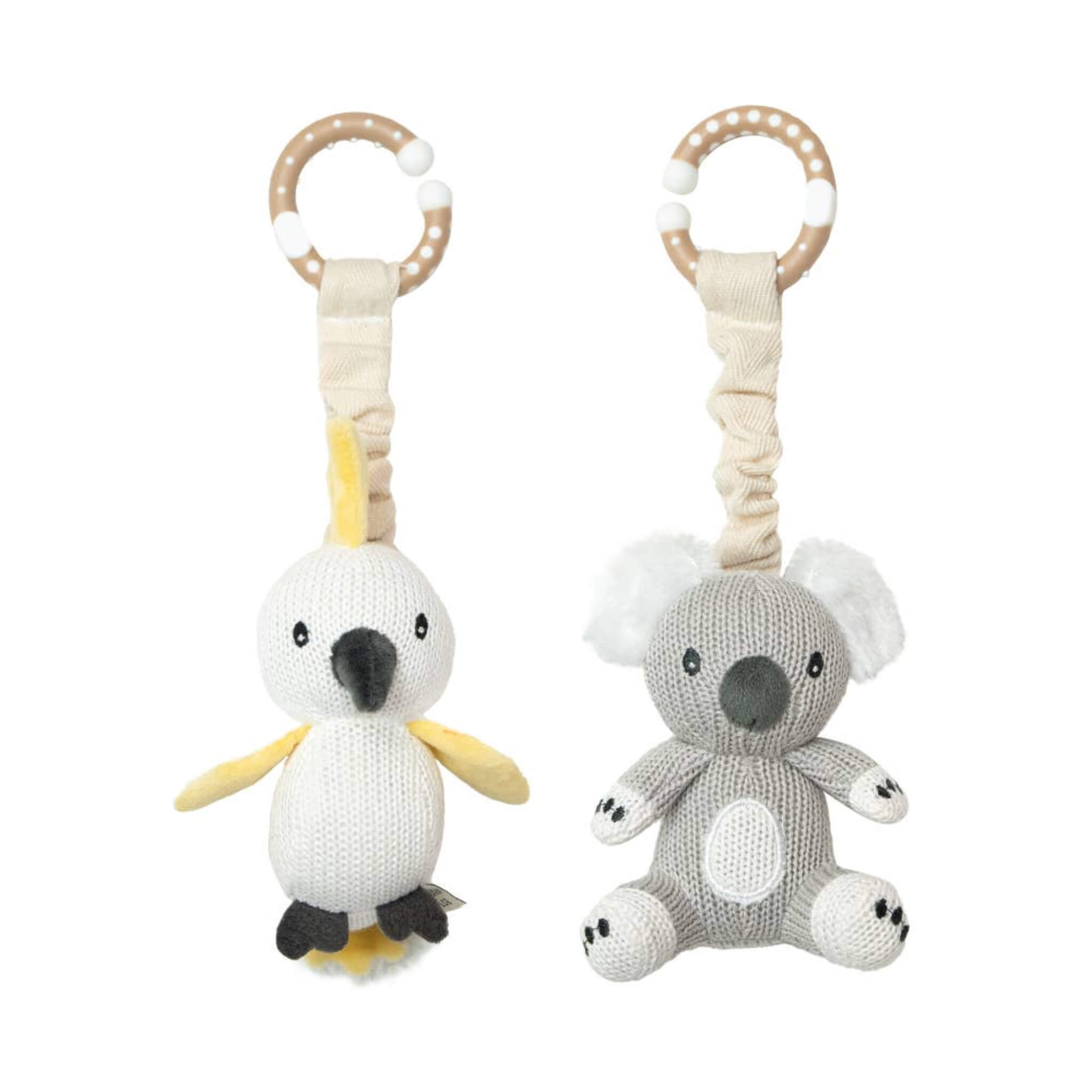 Pram/Stroller Toy Koala & Cockatoo | Living Textiles
