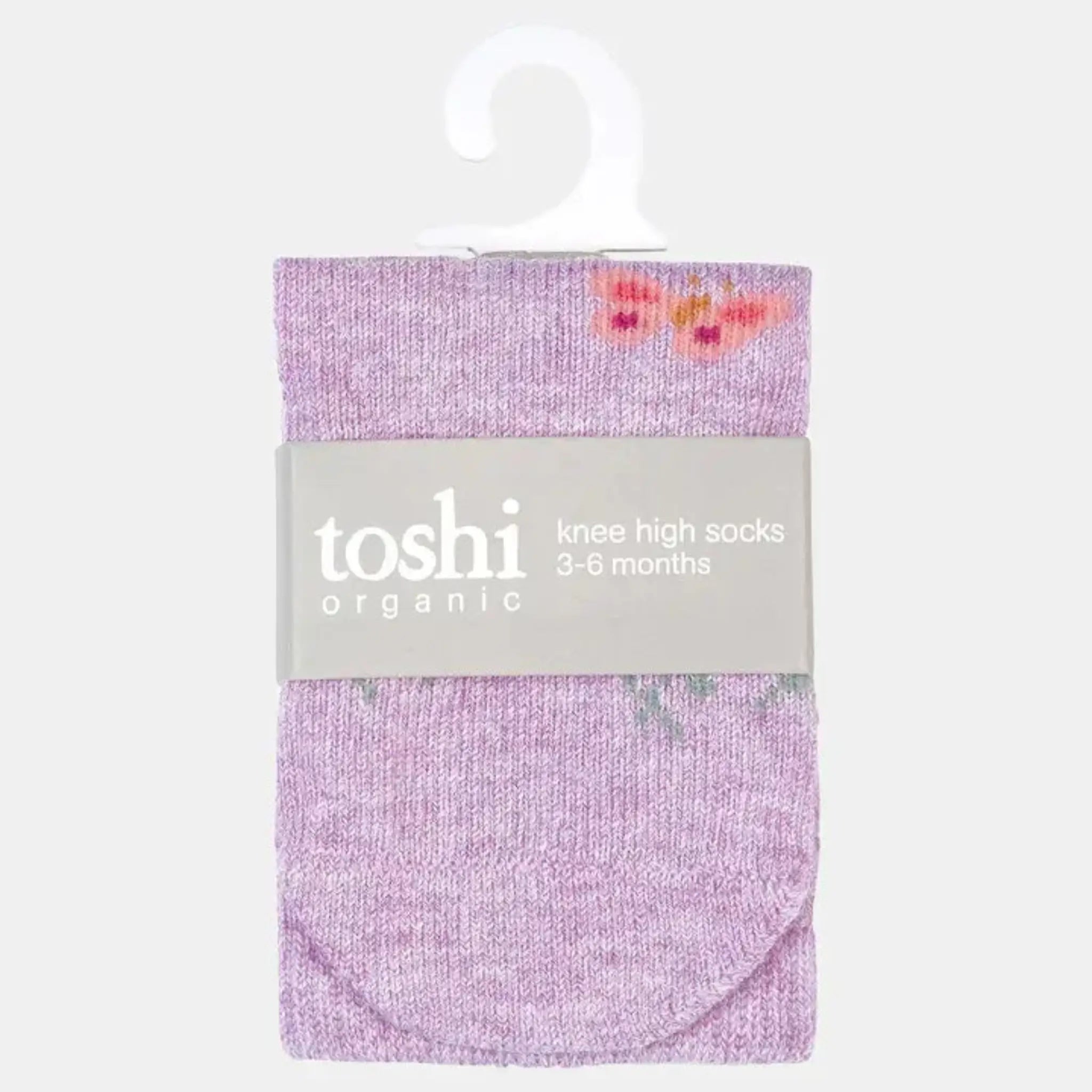 Toshi Lavandula Knee High Organic Baby Socks 