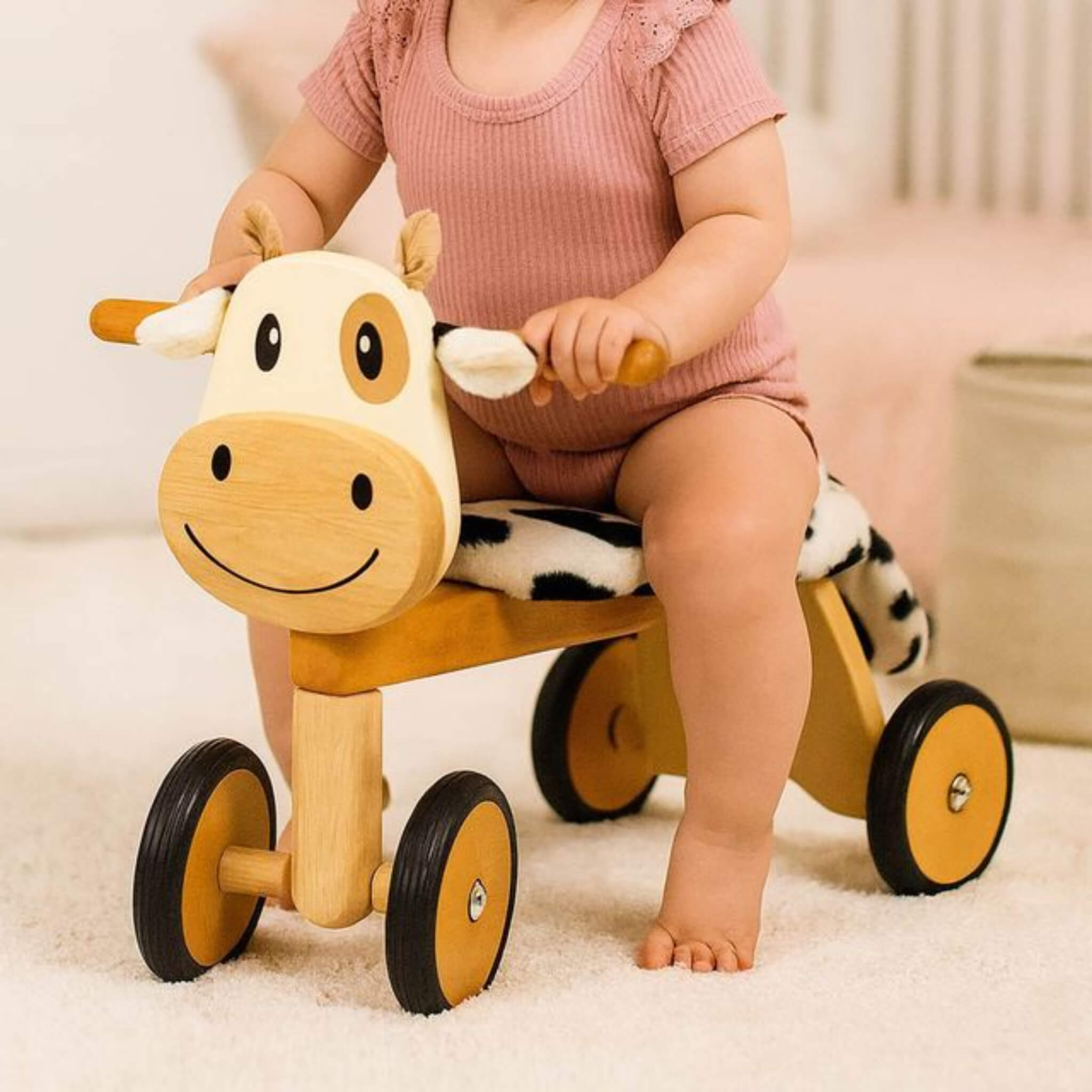Wooden Cow Ride-On Trike